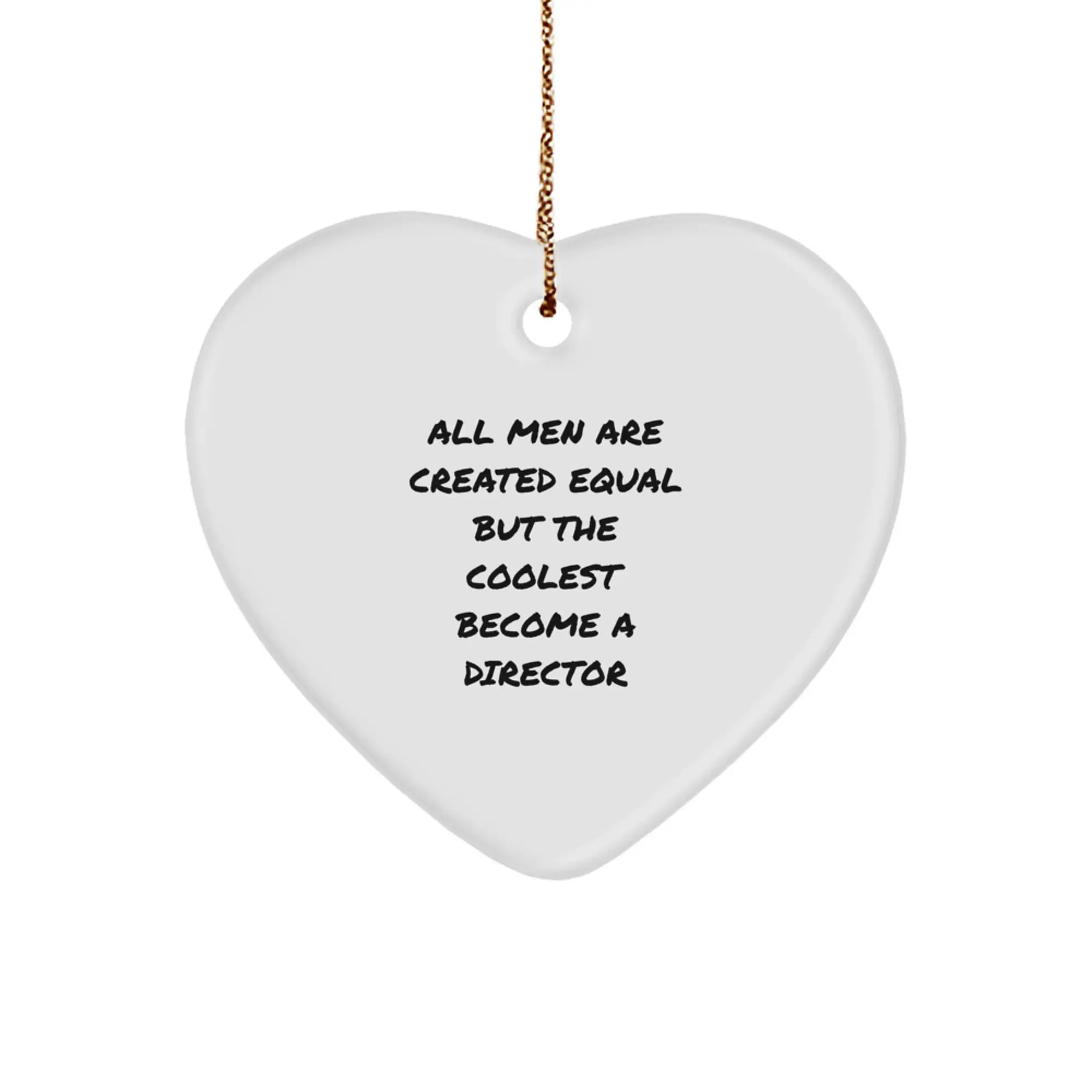 Funny Director Gifts from Men - Heart Ornament for Coolest Director Friends - Christmas Unique Gifts for Director - Image 1