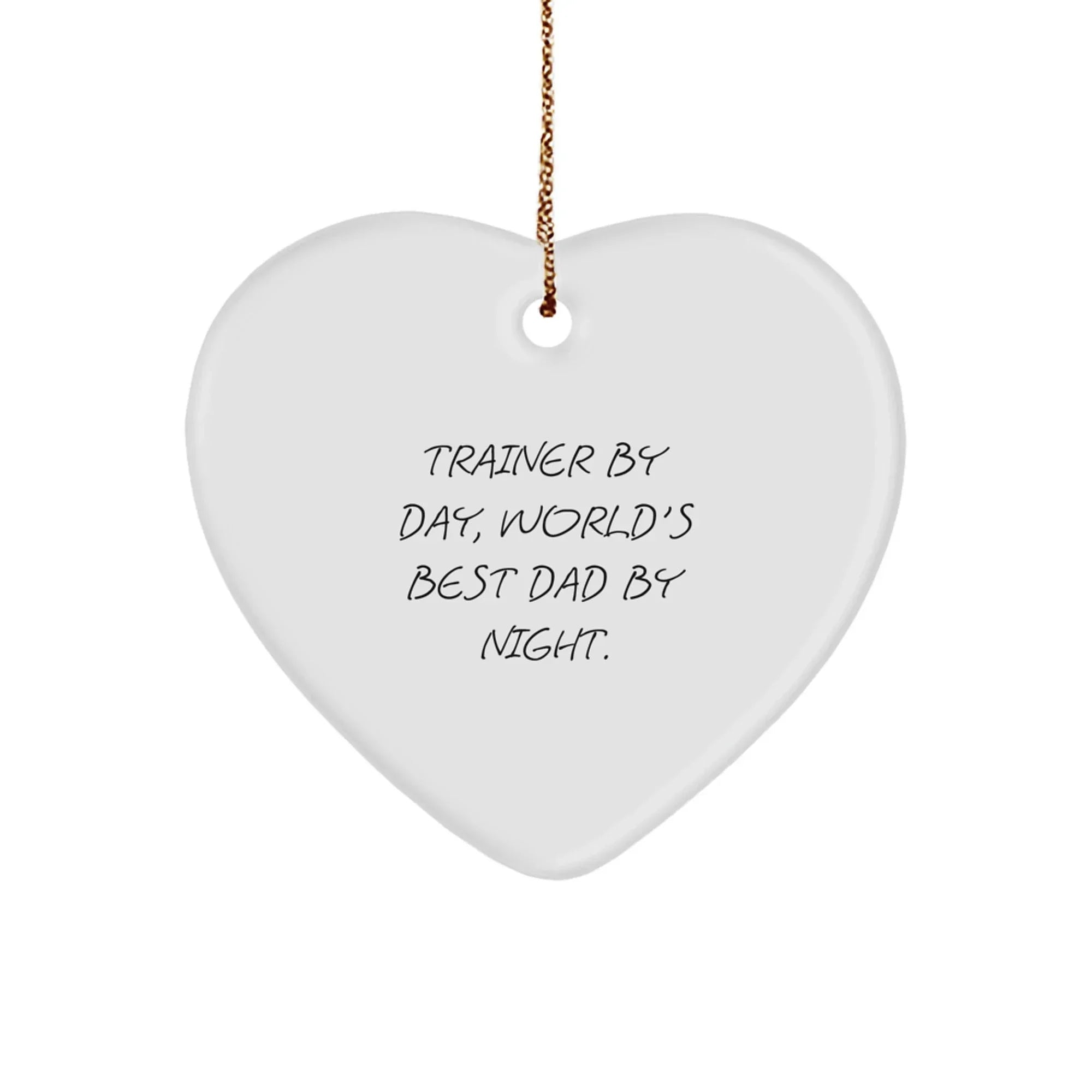 Funny Trainer Gifts from Men, Trainer Heart Ornament for Christmas Unique Gifts