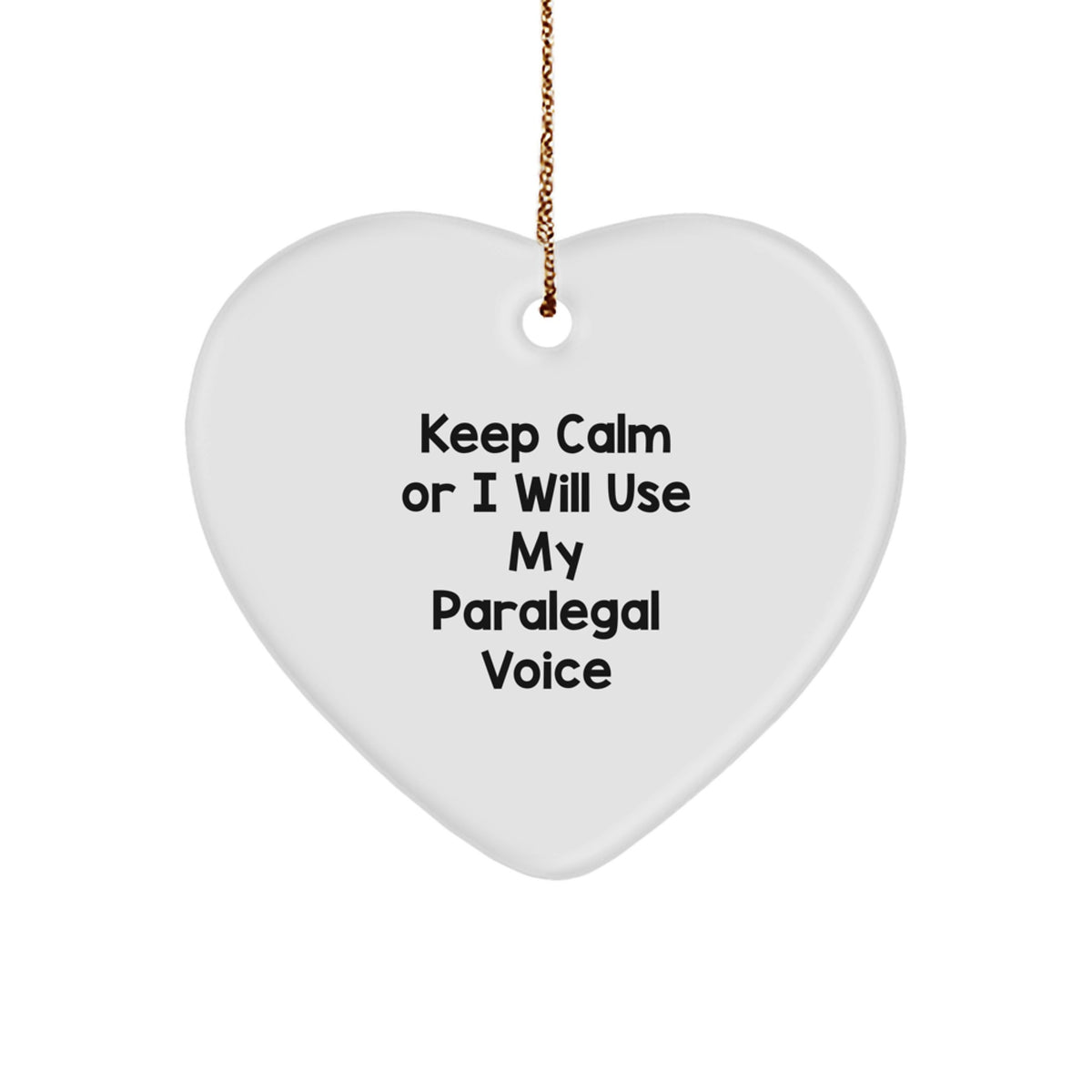 Christmas Ornament Gift Paralegal Voice Keeps Calm for Family - Treasure - Image 1