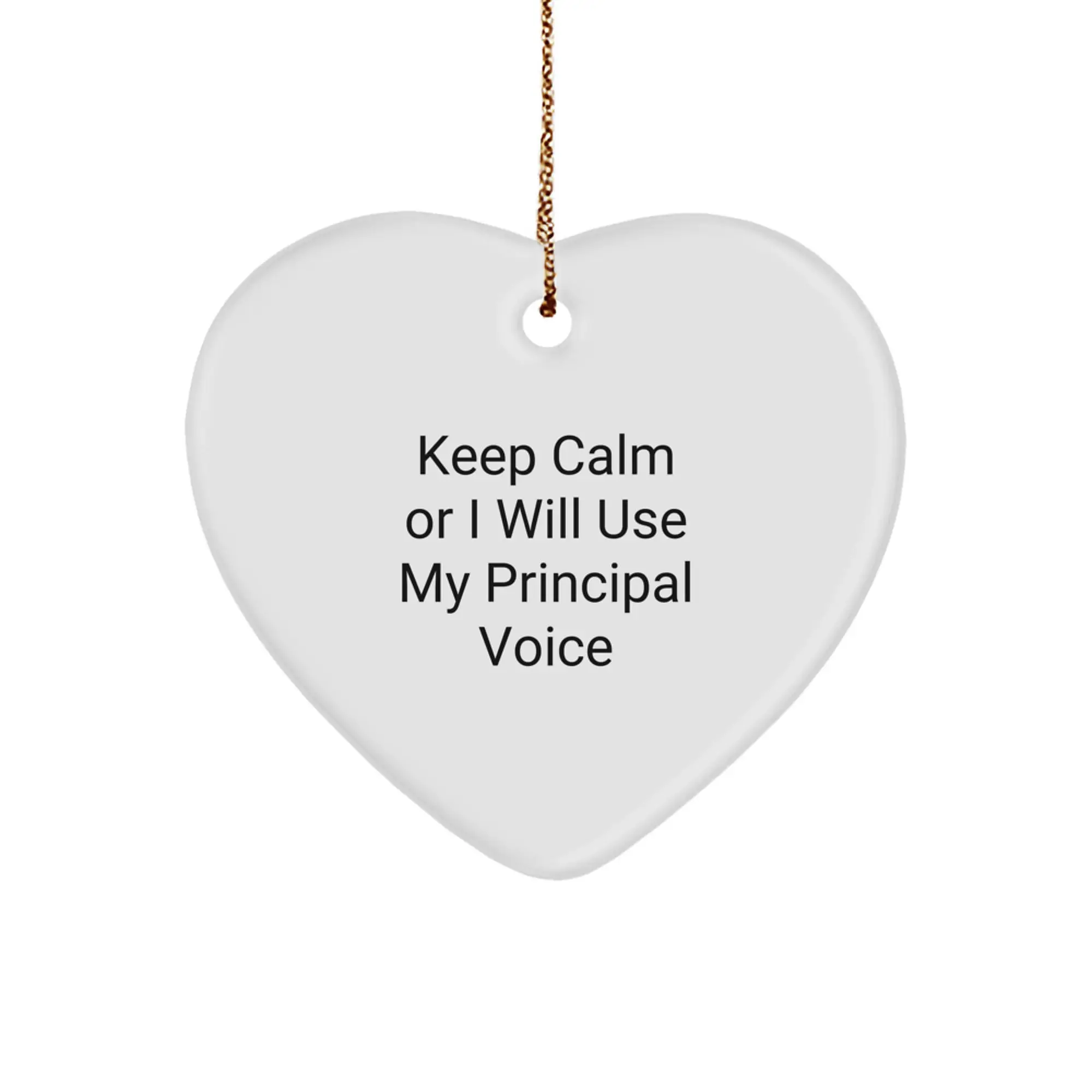 Principal Heart-Shaped Keepsake Bright Christmas Ornament for Him Gift - Image 1