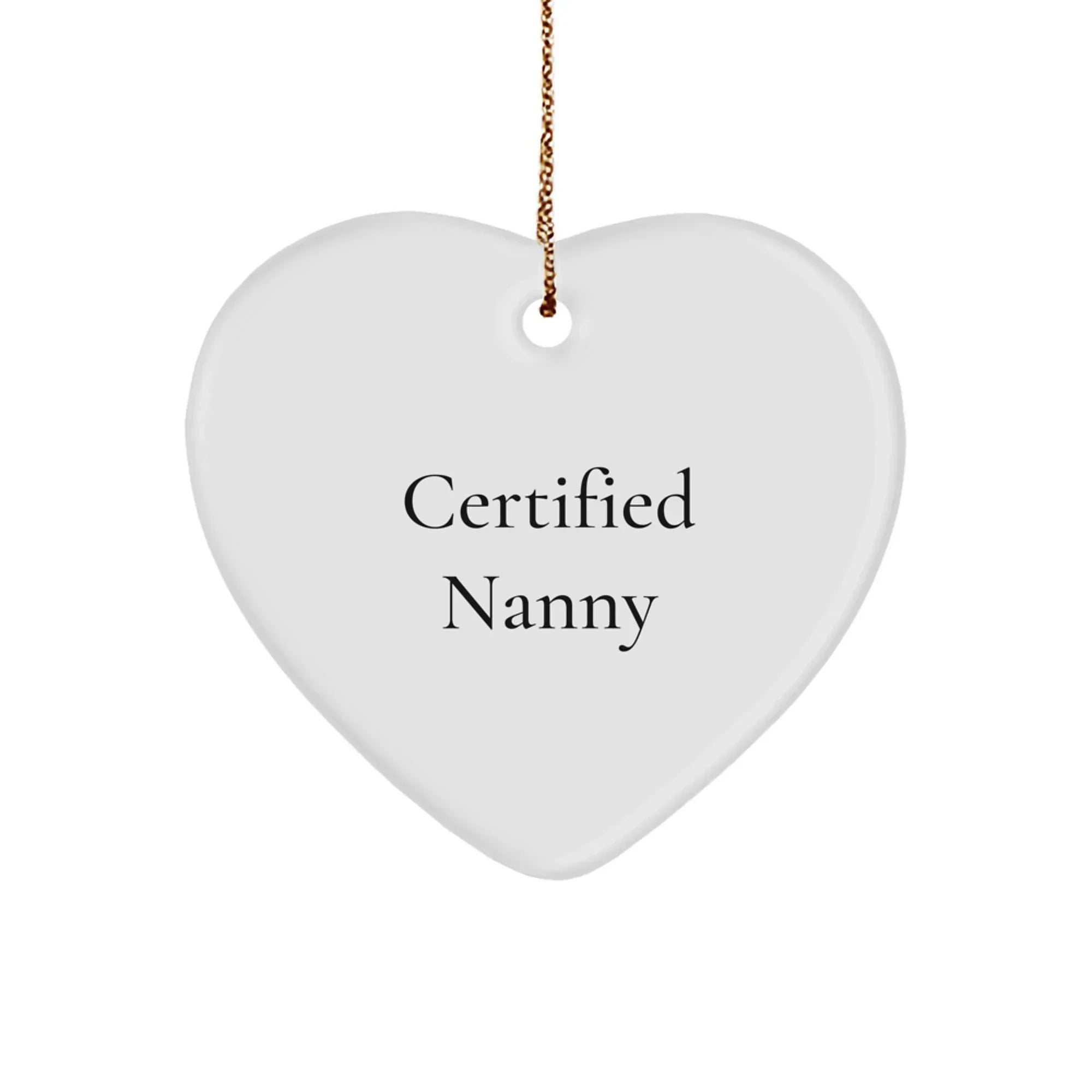 Funny Quotes for Nanny, 'You Can't Pour From An Empty Cup', Heart Ornament, Gifts from Family to Nanny, Christmas Unique Gifts
