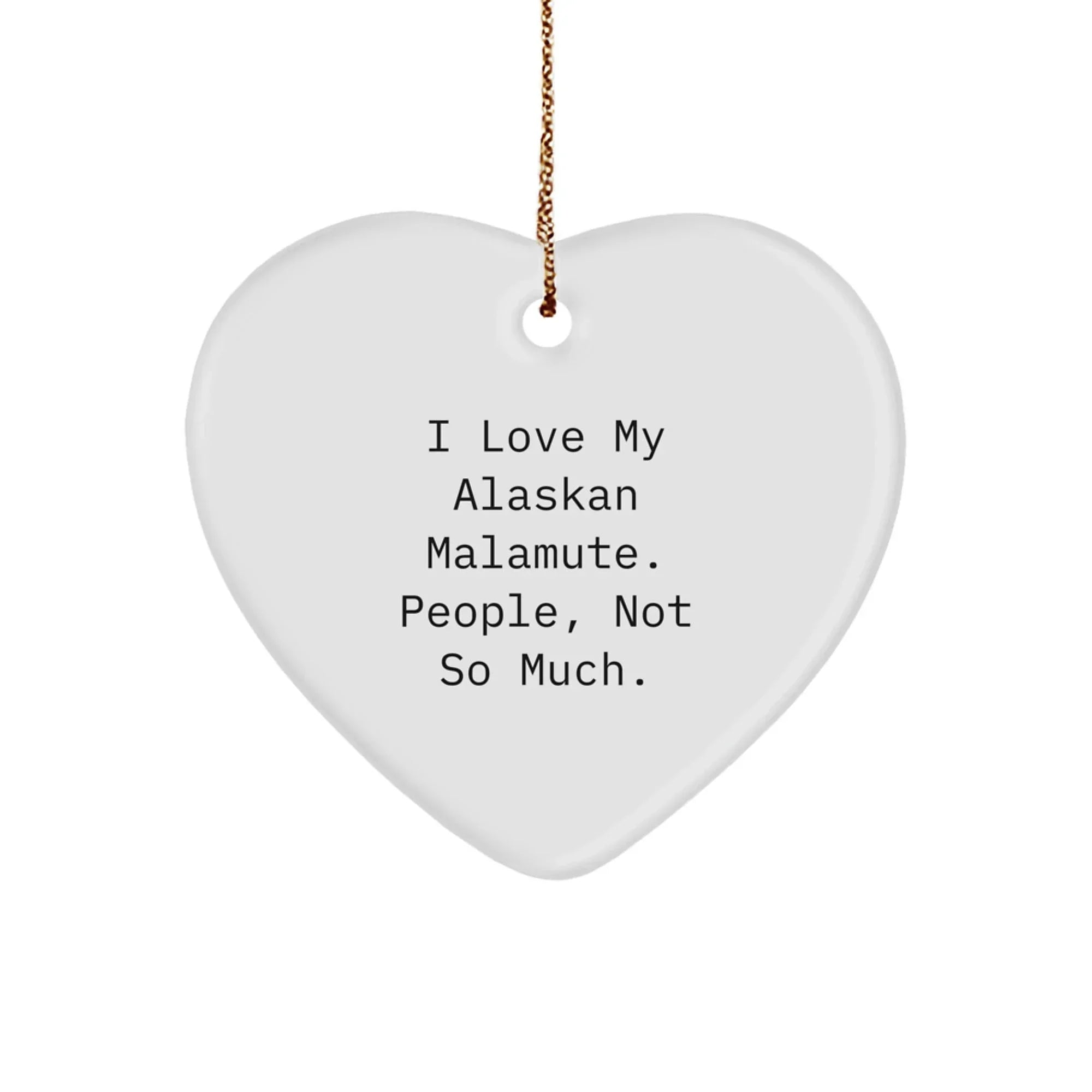 Funny Alaskan Malamute Dog Christmas Ornament - Durable MDF With High Gloss Finish For Dog Lovers