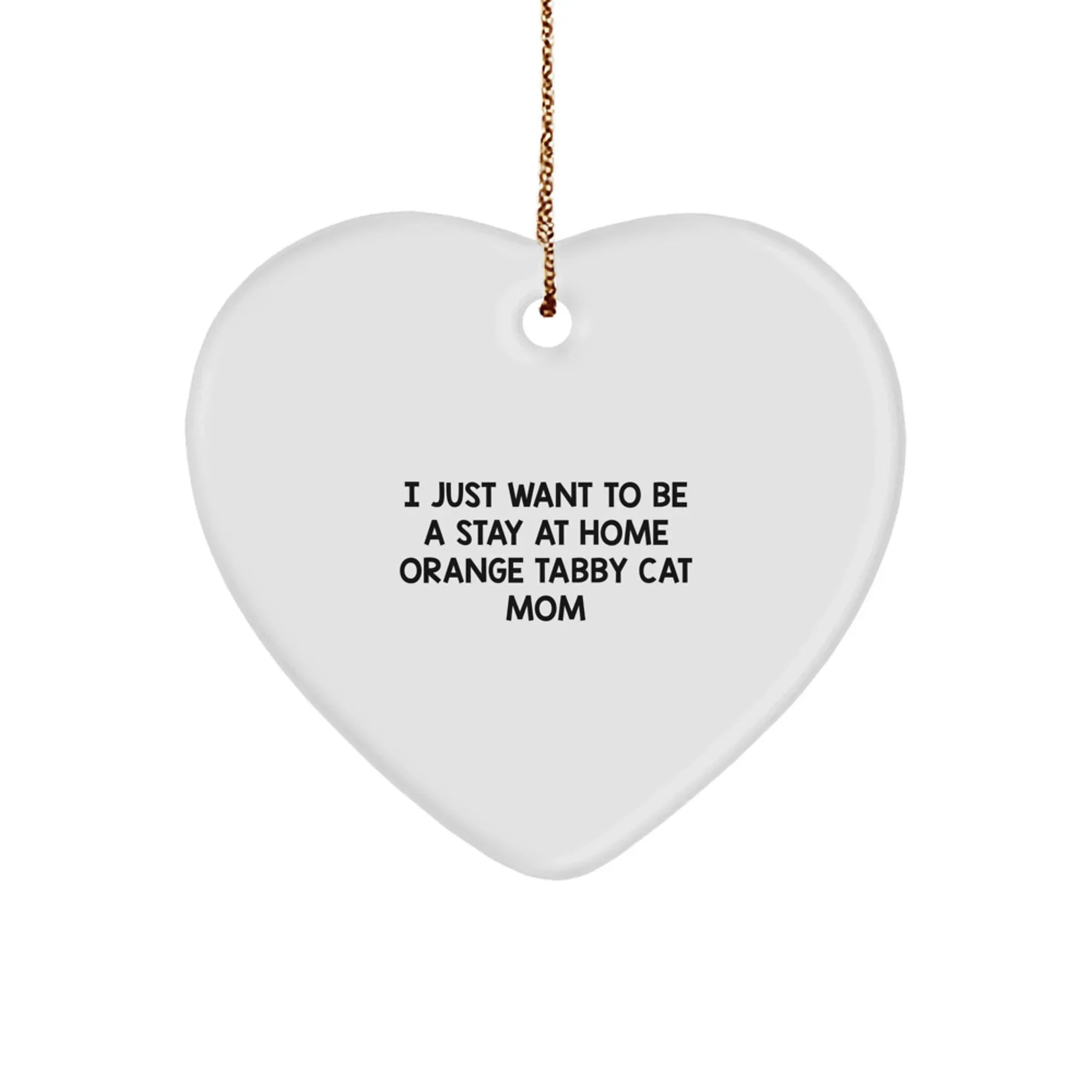Funny Gifts from Men to Orange Tabby Cat Loving Family - Orange Tabby Cat Mom Heart Ornament, Christmas Unique Gifts for Orange Tabby Cat Enthusiasts