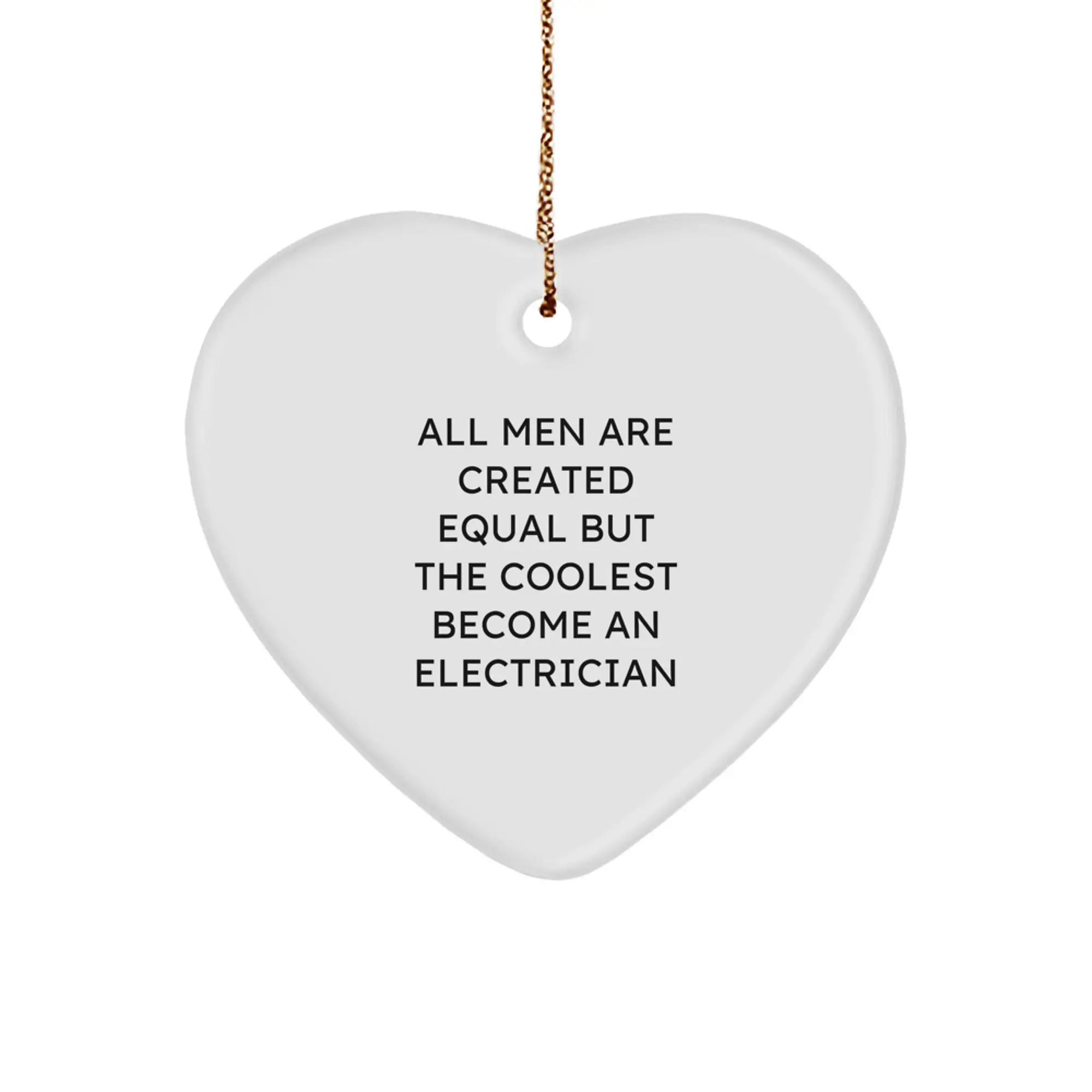 Funny Electrician Heart Ornament Gifts from Men for Electrician Friends Coworkers Family Christmas Unique Gifts - Image 1