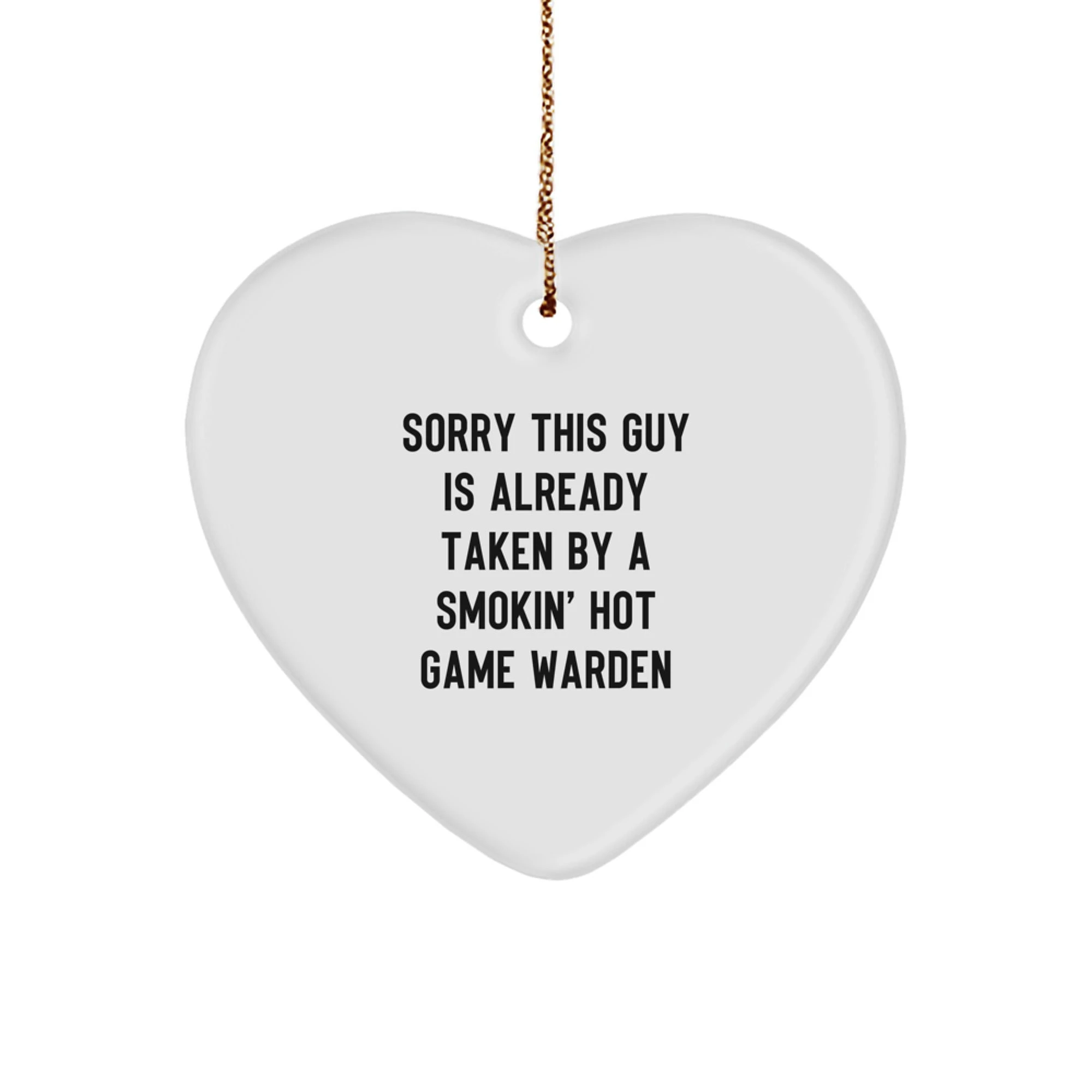 Funny Game Warden Gift Ideas, Smokin' Hot Warden Ornament, Christmas Unique Presents for Men, Friends, Family