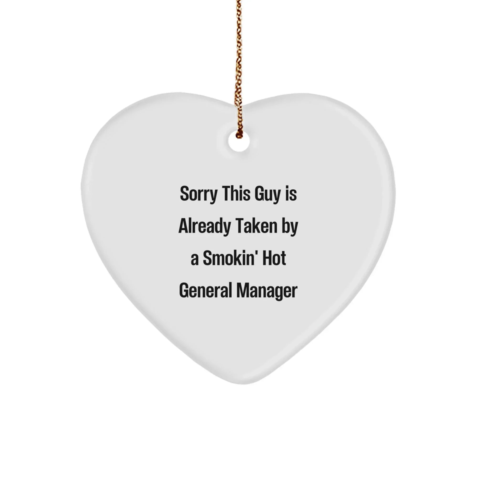 Funny General Manager Heart Ornament Gifts from Friends for Men - Christmas Unique Ornaments