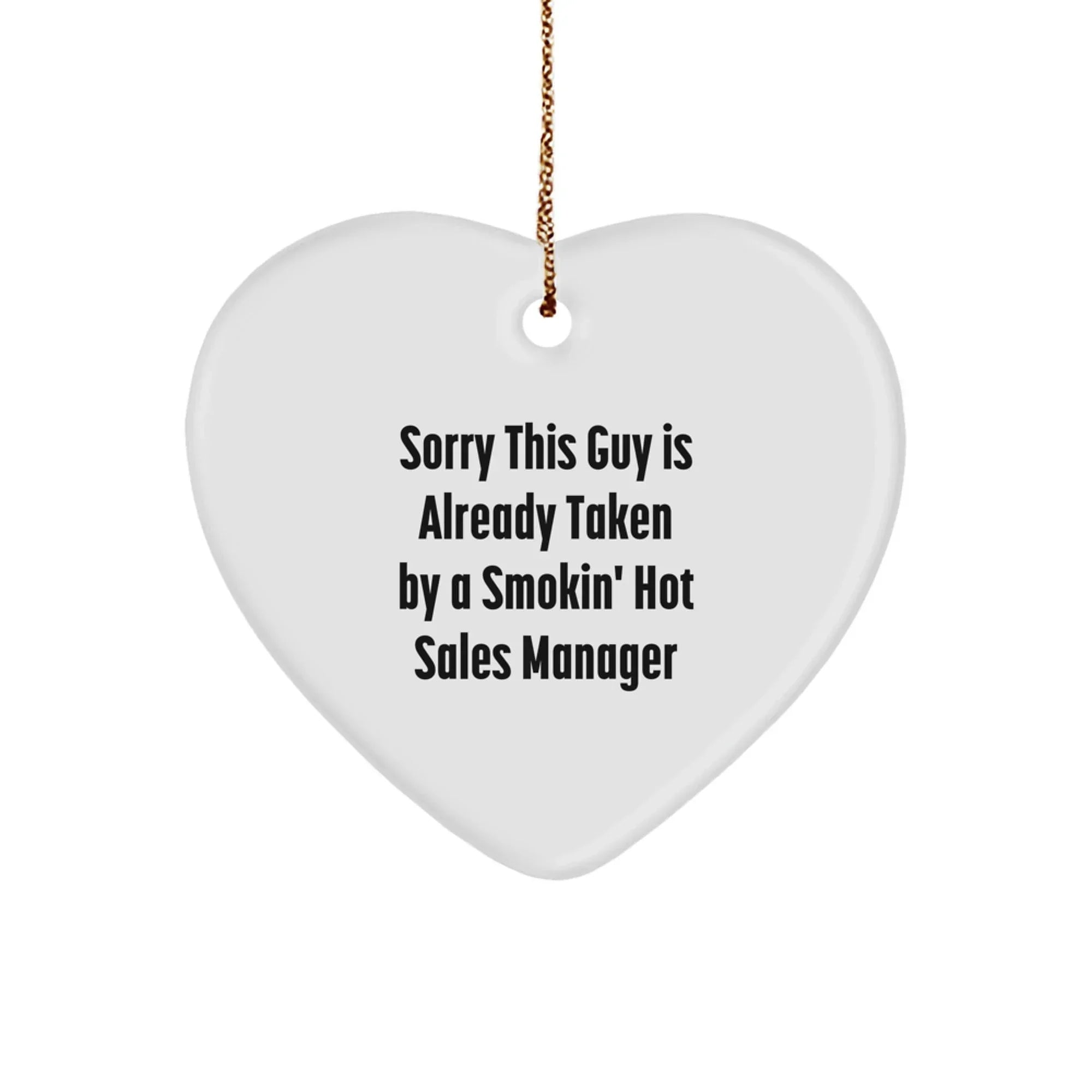 Funny Quote Heart Ornament for Sales Manager Gifts from Friends | Christmas Unique Gifts for Men Women Coworkers Family
