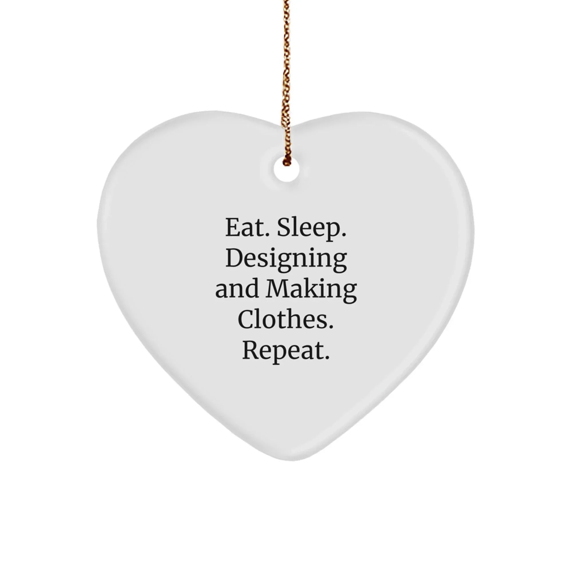 Funny Heart Ornament Gifts for Designing and Making Clothes Enthusiasts, Gifts from Men to Women, Christmas Unique Ornaments