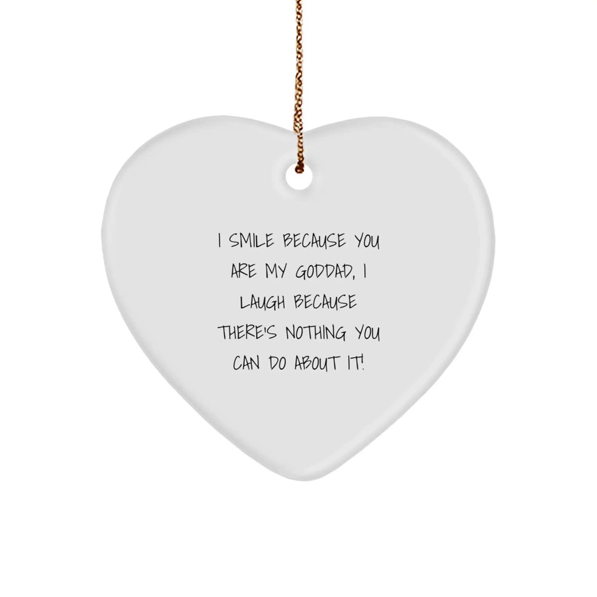 Funny Goddad Heart Ornament Gifts from Men to Goddad on Christmas Unique Gifts Ideas - Image 1