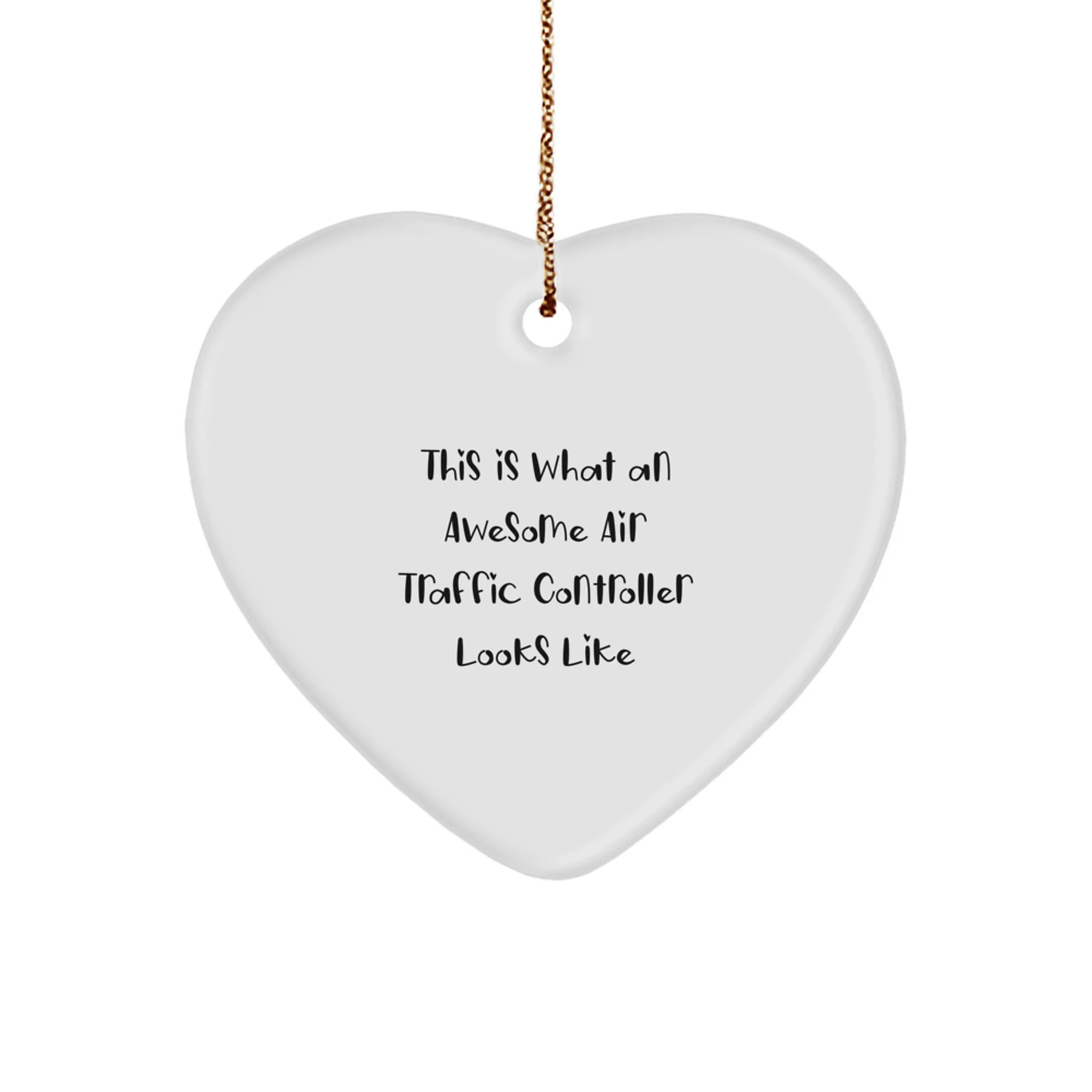 Funny Air Traffic Controller Heart Ornament Gifts from Men to Air Traffic Controller Friends for Christmas Unique