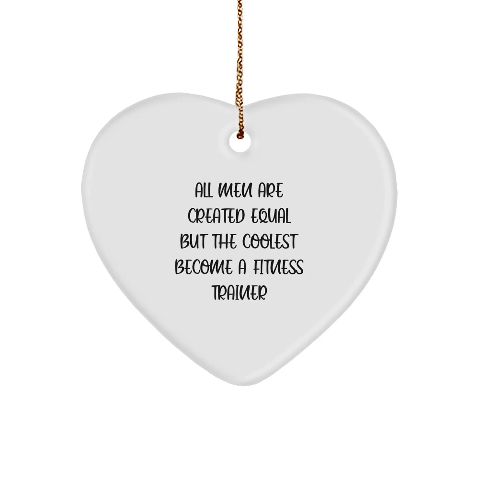 Fitness Trainer Heart Ornament for Coworkers Idea Christmas Gift - Image 1