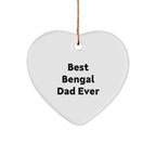 Bengal Dad Funny Cat Lover Heart Christmas Tree Ornament - Best Bengal Dad Ever