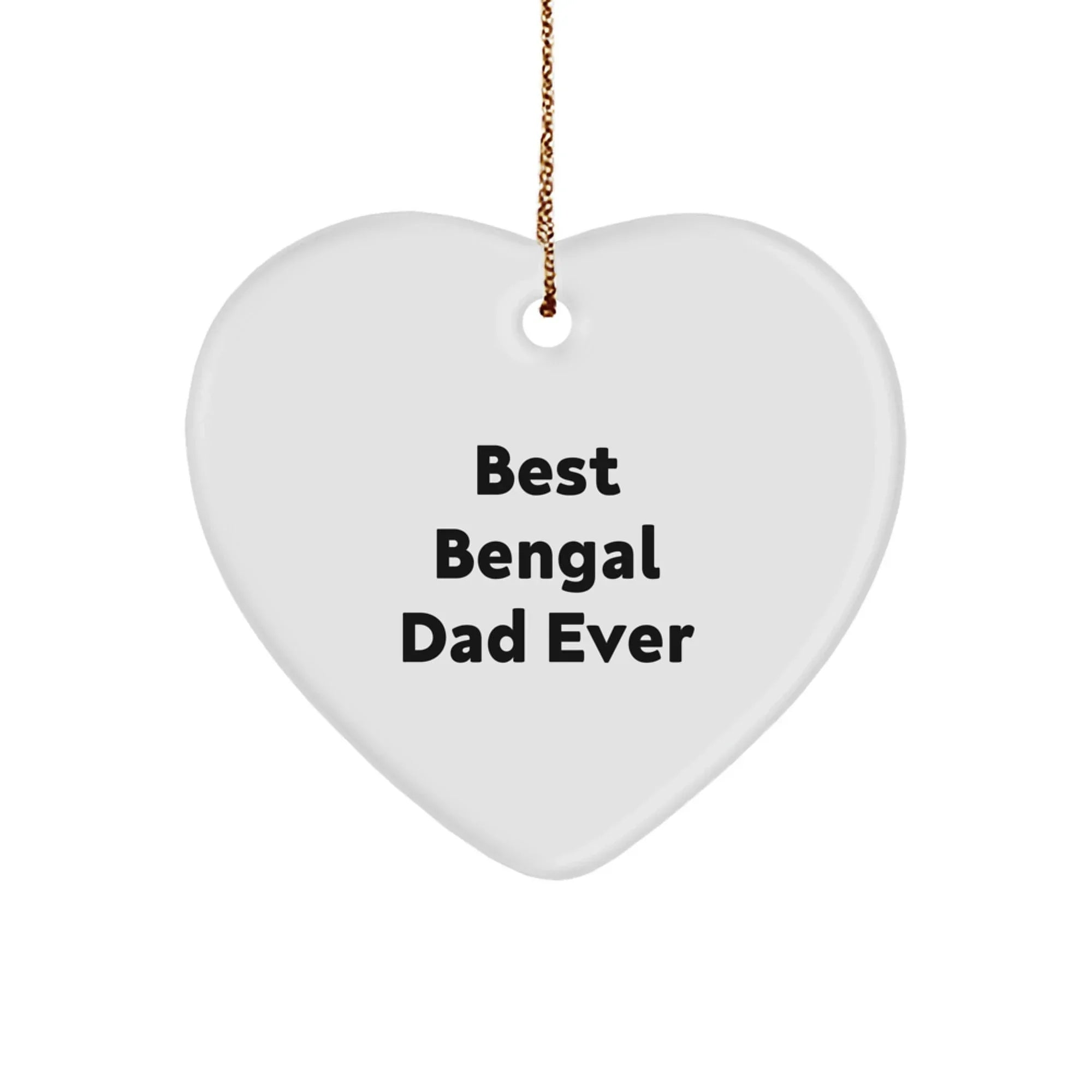 Bengal Dad Funny Cat Lover Heart Christmas Tree Ornament - Best Bengal Dad Ever