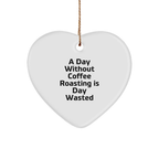 Coffee Roasting Gifts from Men, Funny Heart Ornament, Inspirational Christmas Unique Gifts for Coffee Roasting Lovers - Image 1