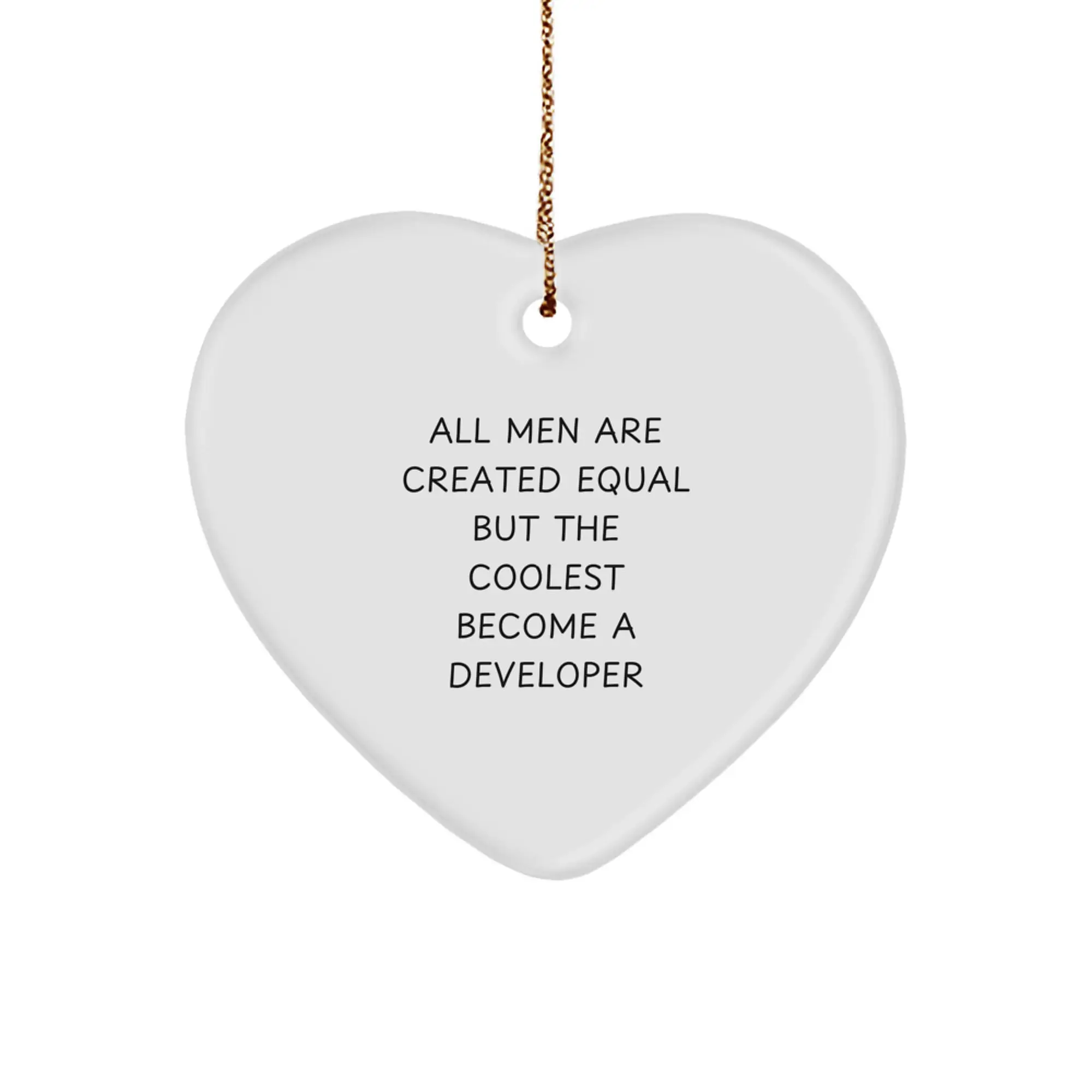 Developer Keepsake White Durable Christmas Ornament for Him Gift - Image 1