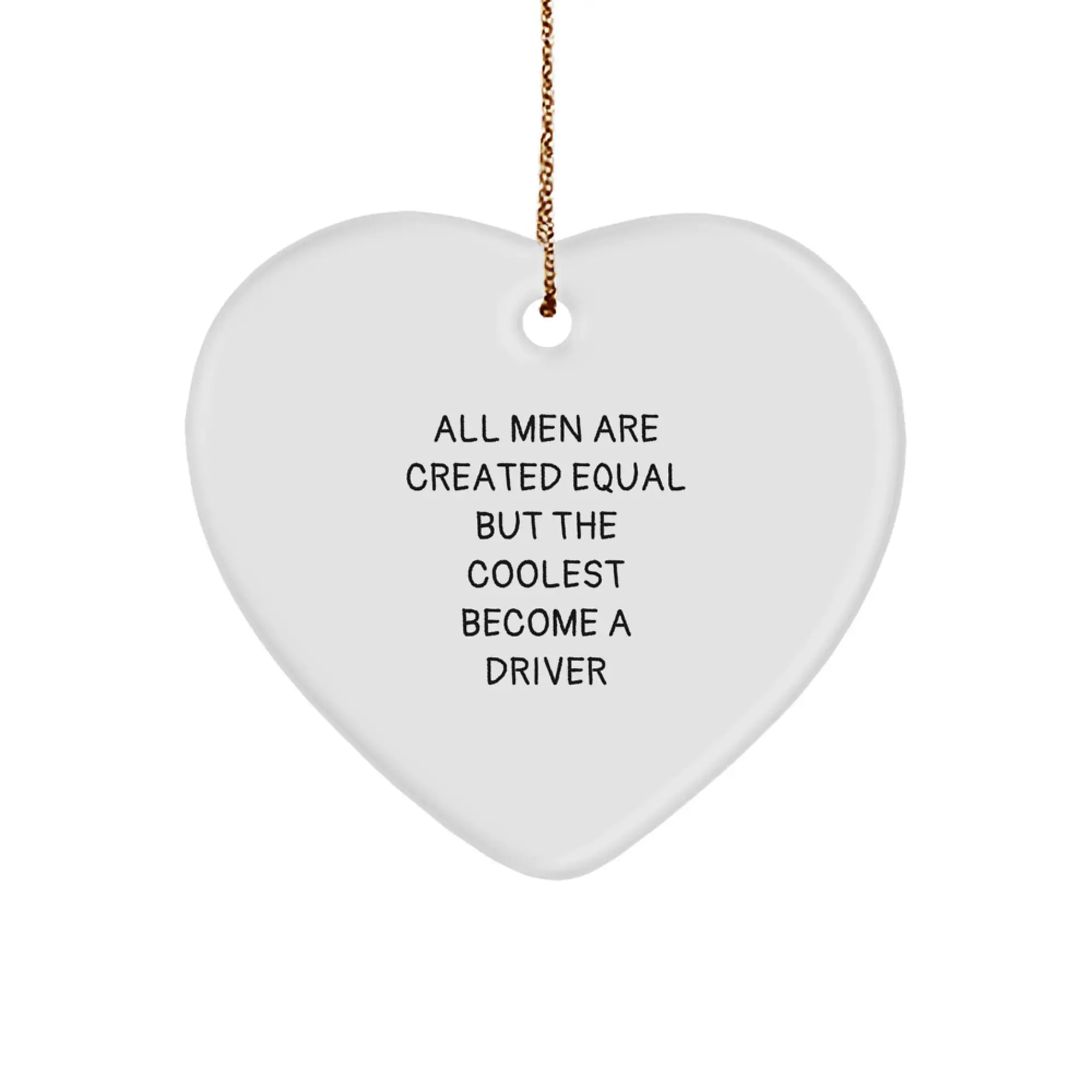 Driver Heart Ornament Idea Christmas Gift for Coworkers - Image 1
