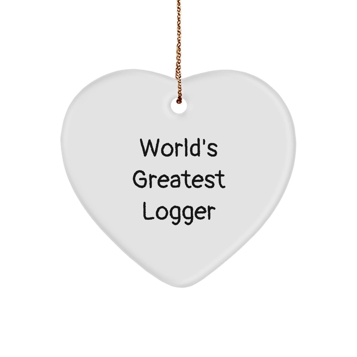 Favorite Logger Christmas Ornament Gift for Kids - World's Greatest - Image 1