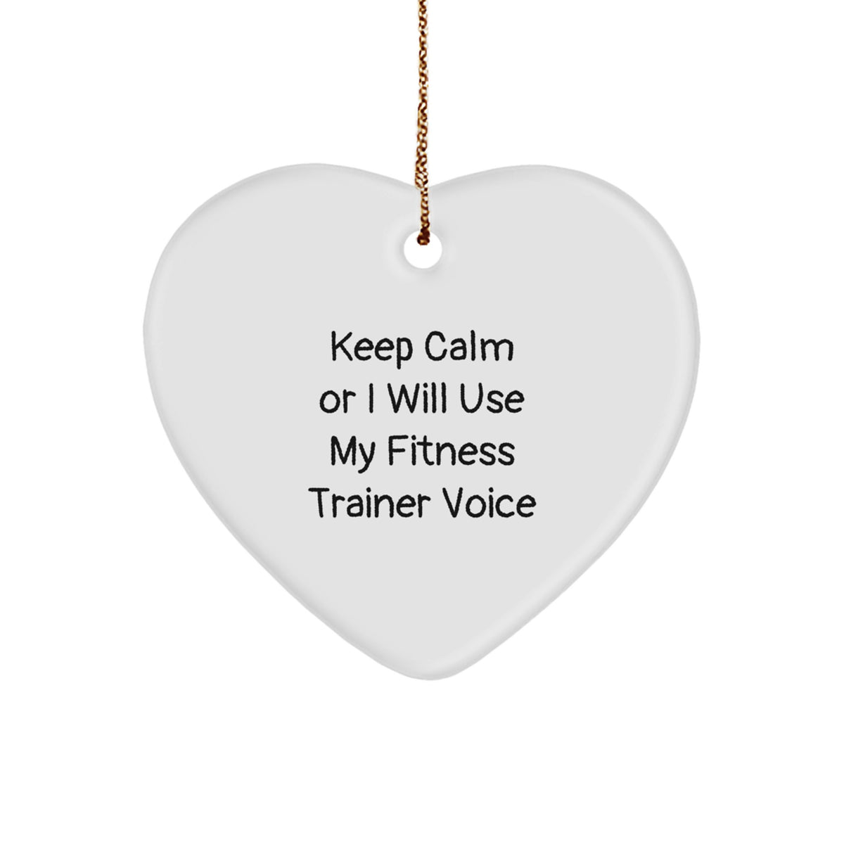 Fitness Trainer Christmas Ornament Gift Keep Calm Tone Keepsake for Kids - Image 1