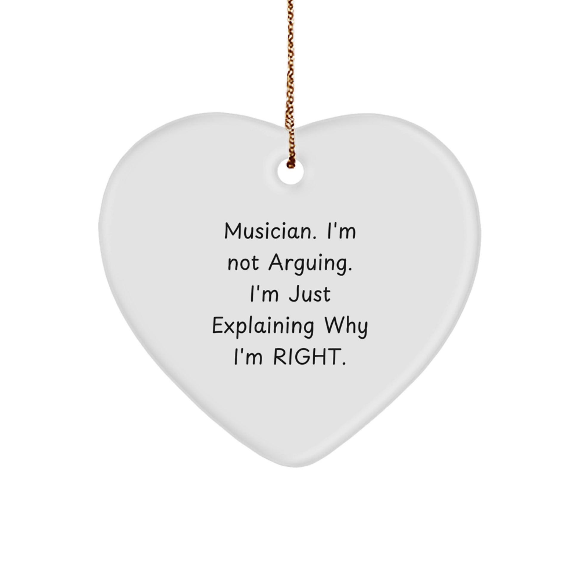 Funny Musician Heart Ornament Gifts from Friends for Christmas Unique Gifts - Image 1