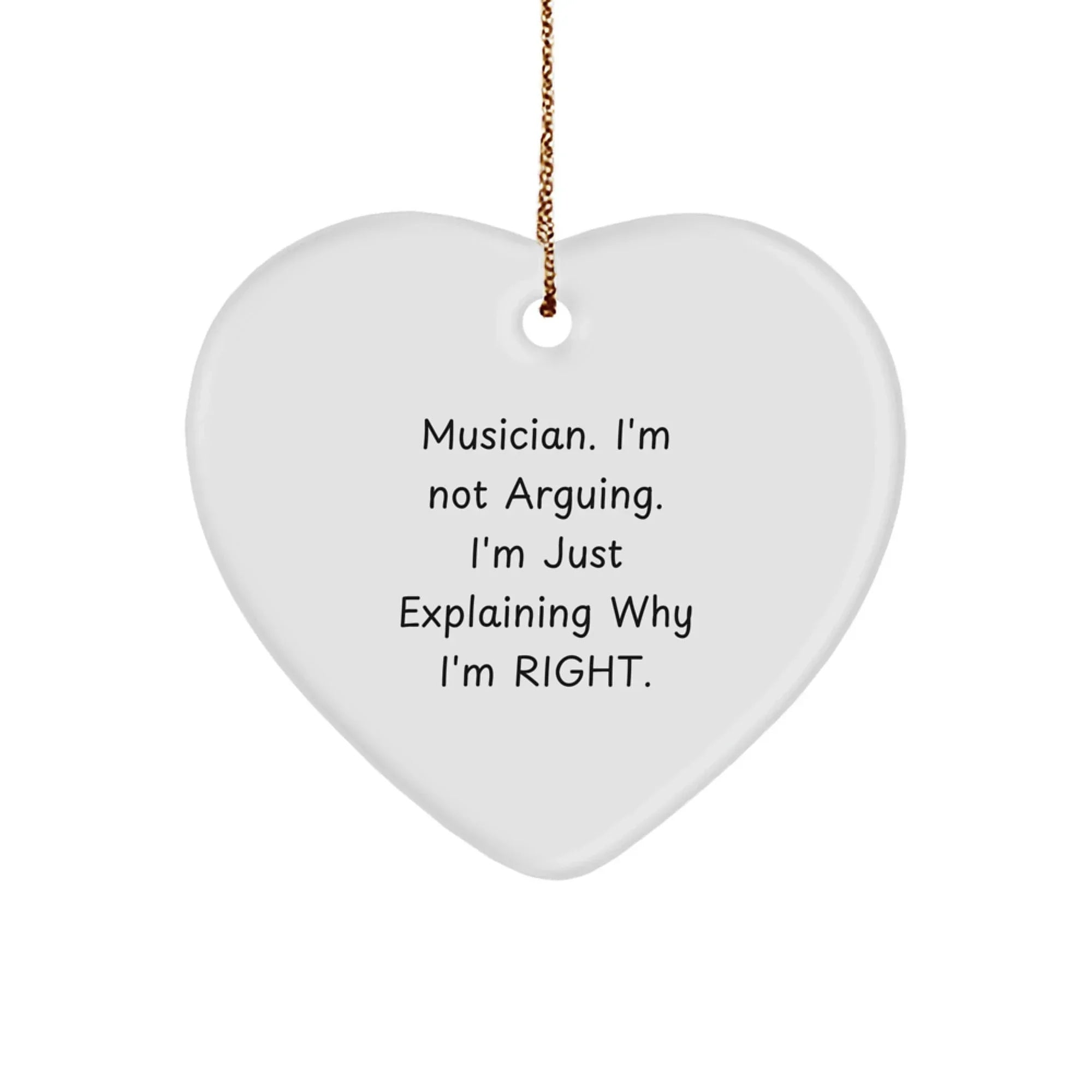 Funny Musician Heart Ornament Gifts from Friends for Christmas Unique Gifts