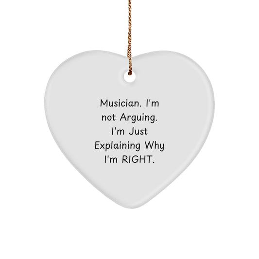 Funny Musician Heart Ornament Gifts from Friends for Christmas Unique Gifts - Image 1