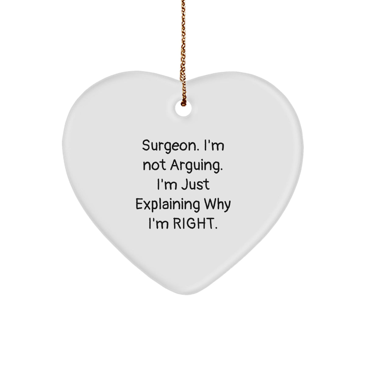 Surgeon Christmas Ornament Gift for Family - Treasure Heart Keepsake - Image 1