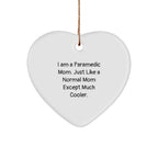 Paramedic Mom Heart Christmas Tree Ornament