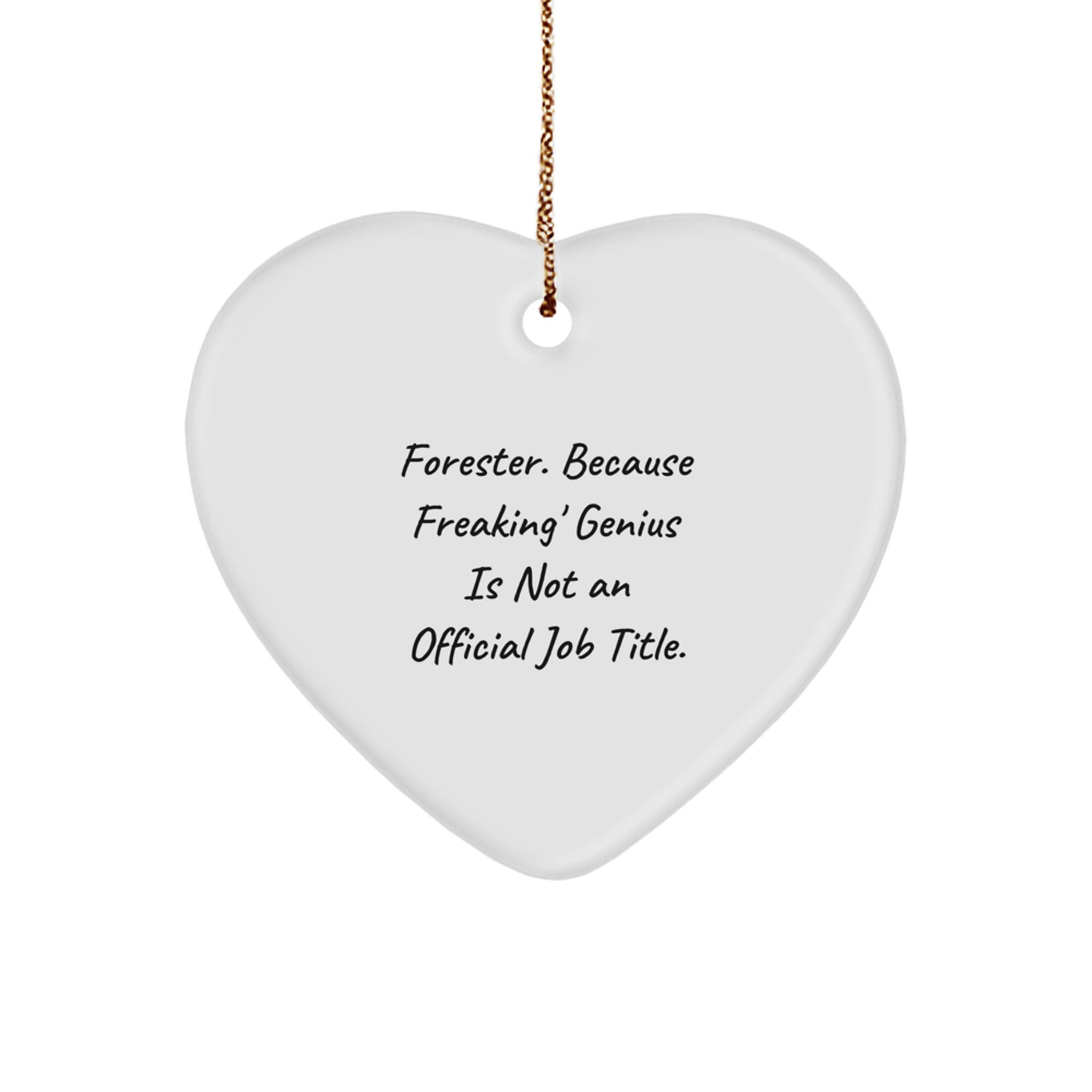 Funny Quote Forester Heart Ornament Gifts from Men to Forester for Christmas Unique Presents - Image 1