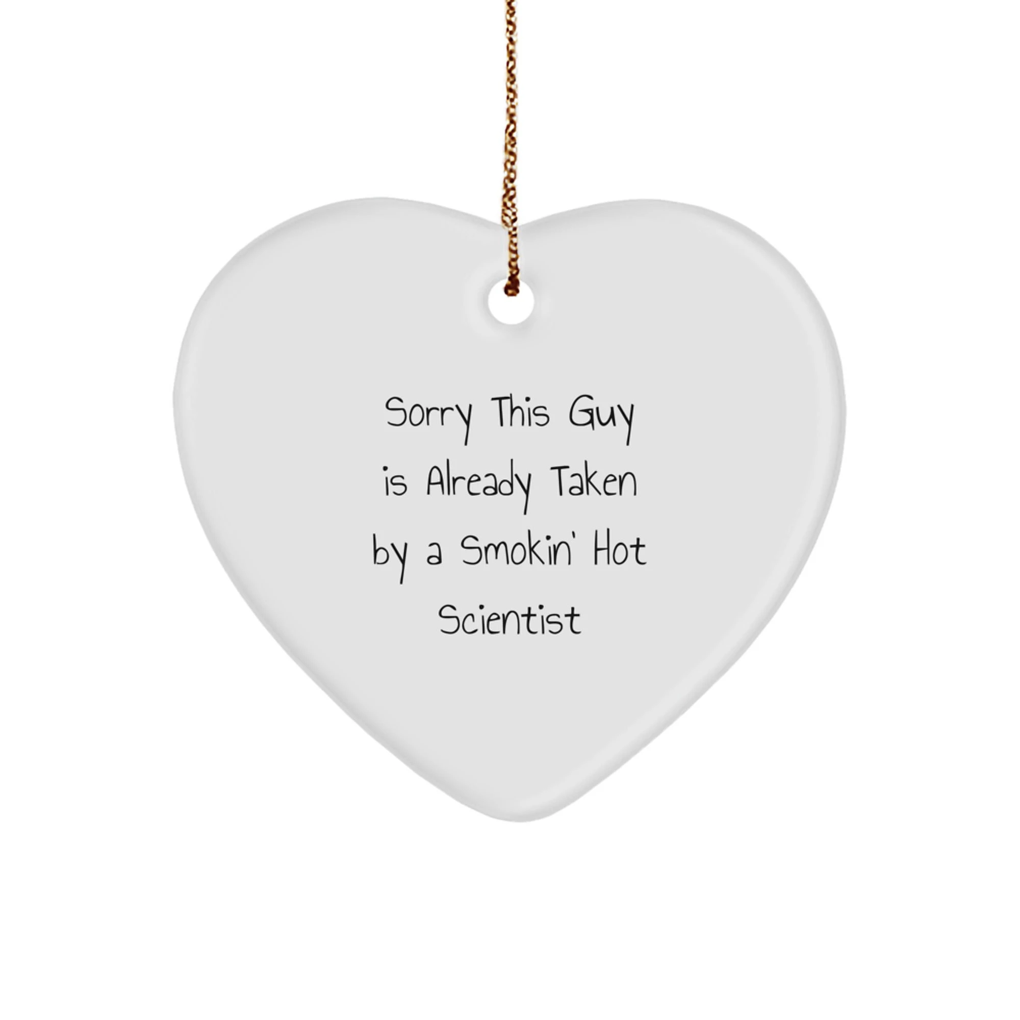 Funny Heart Ornament Gifts from Men to Scientist Friends, Christmas Unique Gifts for Women, Men, or Coworkers