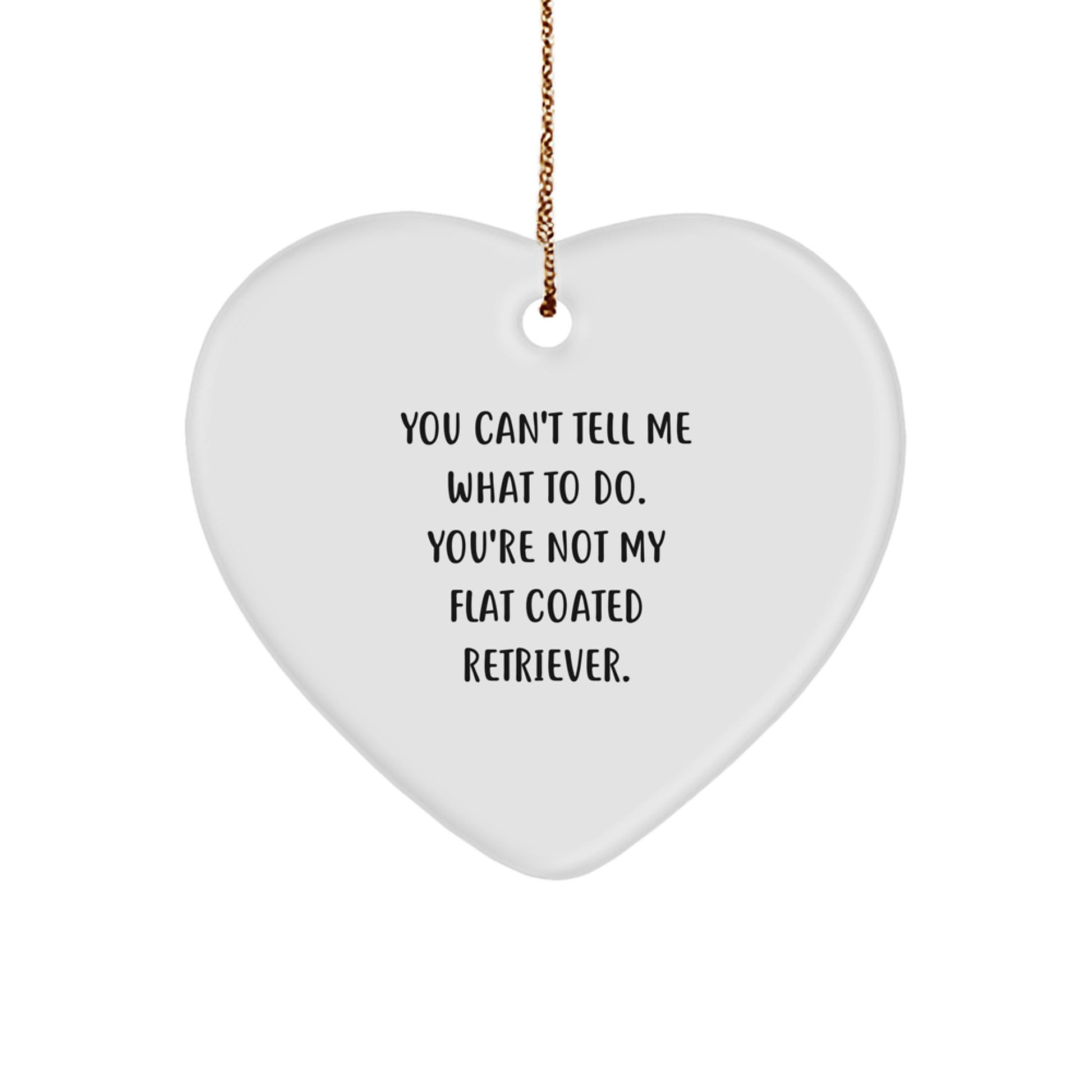 Funny Flat Coated Retriever Dog Gifts: Heart Ornament with Inspirational Quote, Ideal Gifts from Friends or Family for Flat Coated Retriever Dog Lovers at Christmas - Unique, Durable, and Lightweight