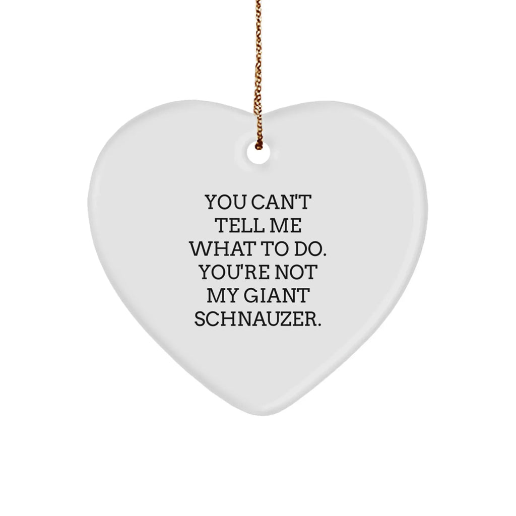 Giant Schnauzer Dog Gifts from Men to Friends, Funny Heart Ornament for Christmas Unique Gifts