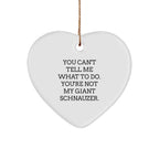 Giant Schnauzer Dog Gifts from Men to Friends, Funny Heart Ornament for Christmas Unique Gifts