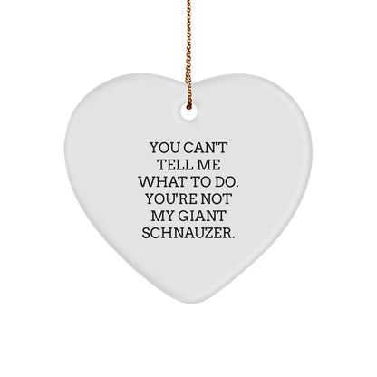 Giant Schnauzer Dog Gifts from Men to Friends, Funny Heart Ornament for Christmas Unique Gifts