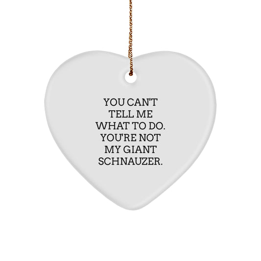 Giant Schnauzer Dog Gifts from Men to Friends, Funny Heart Ornament for Christmas Unique Gifts