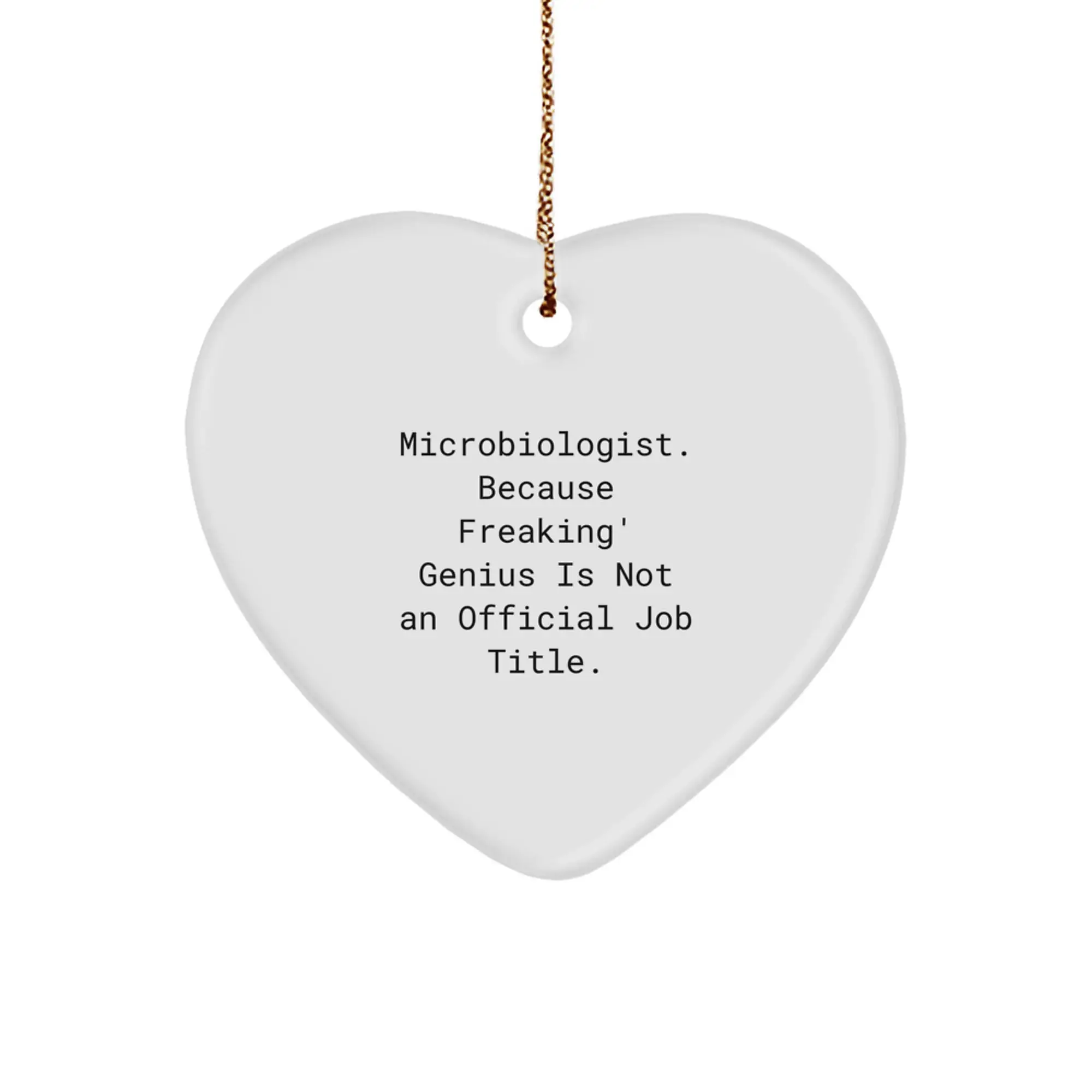 Christmas Gift for Her Microbiologist Heart Ornament Present - Image 1