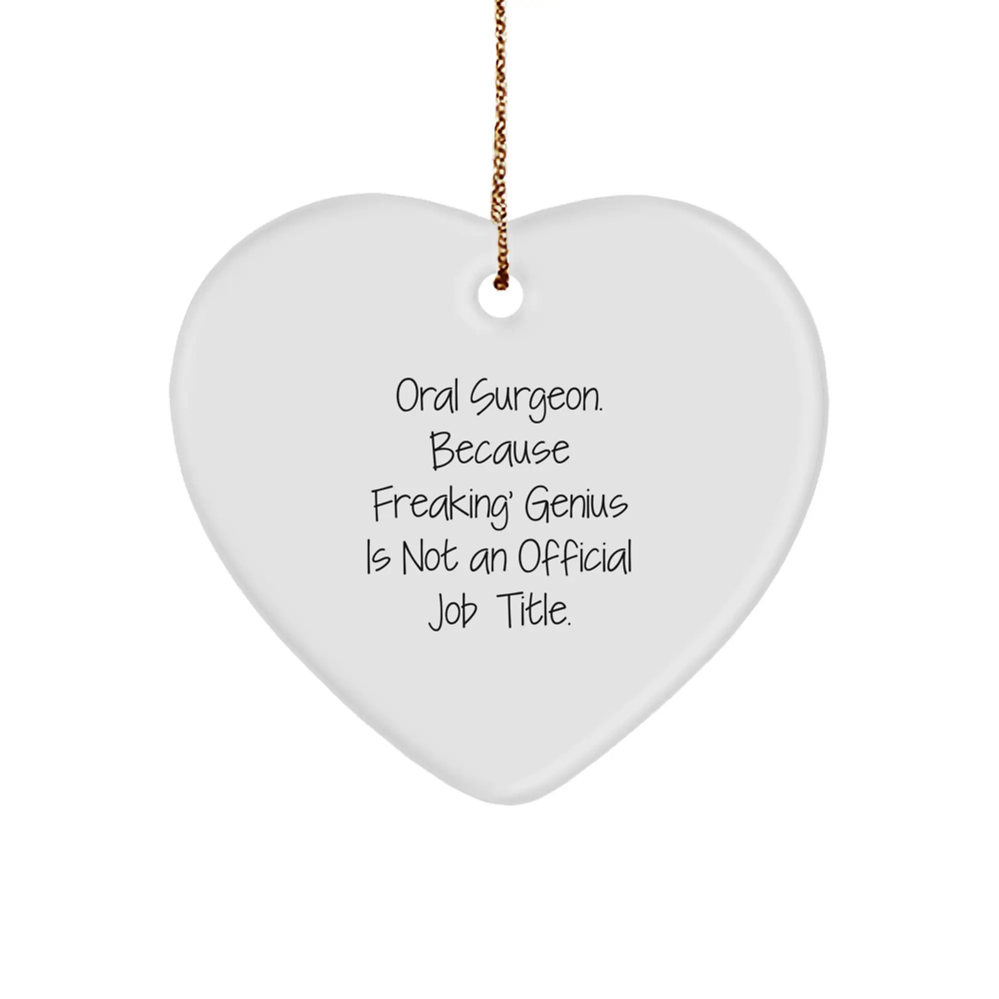 Oral Surgeon Keepsake Christmas Ornament for Him Gift Heart-Shaped - Image 1