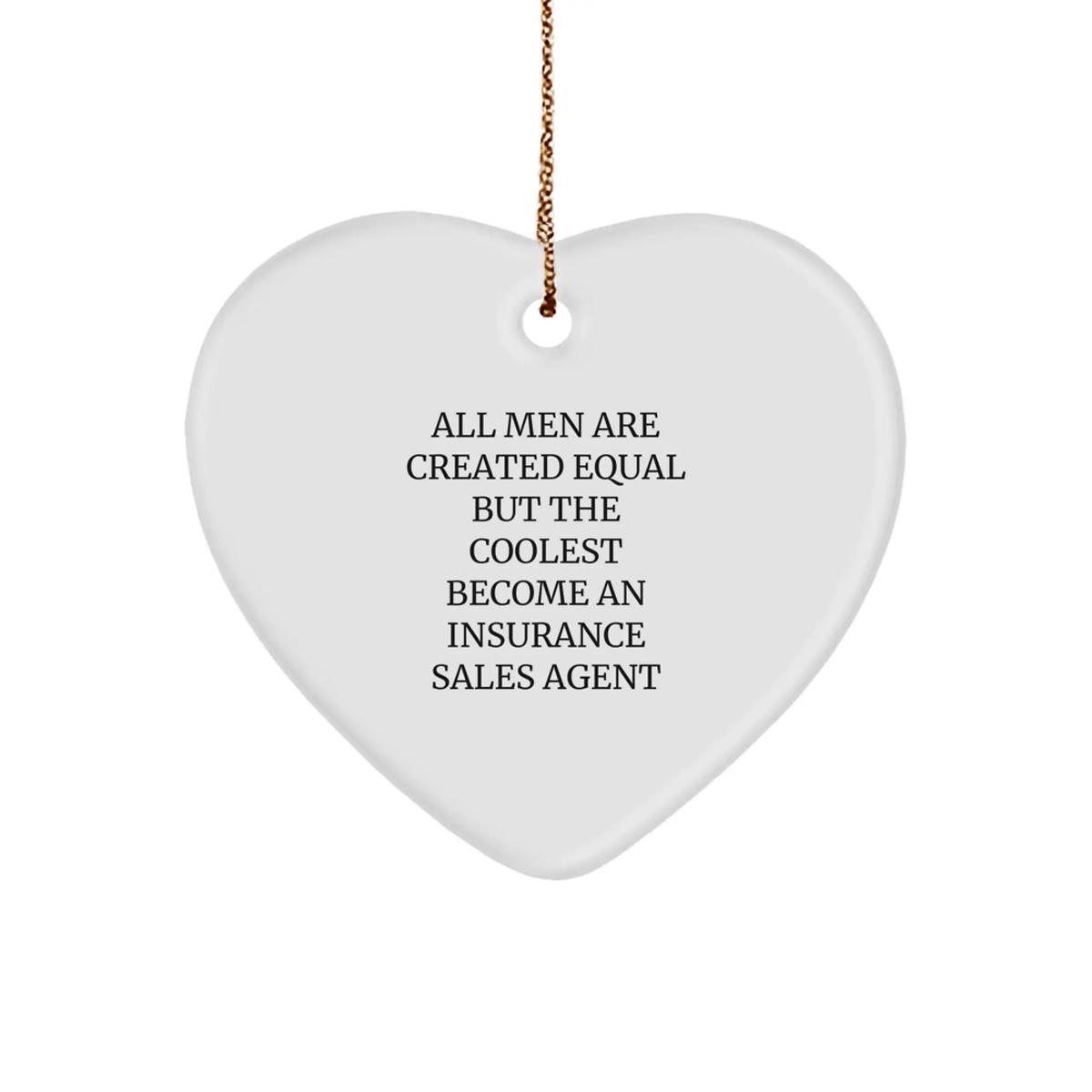Christmas Gift for Her Insurance Sales Agent Ornament, Coolest Present - Image 1