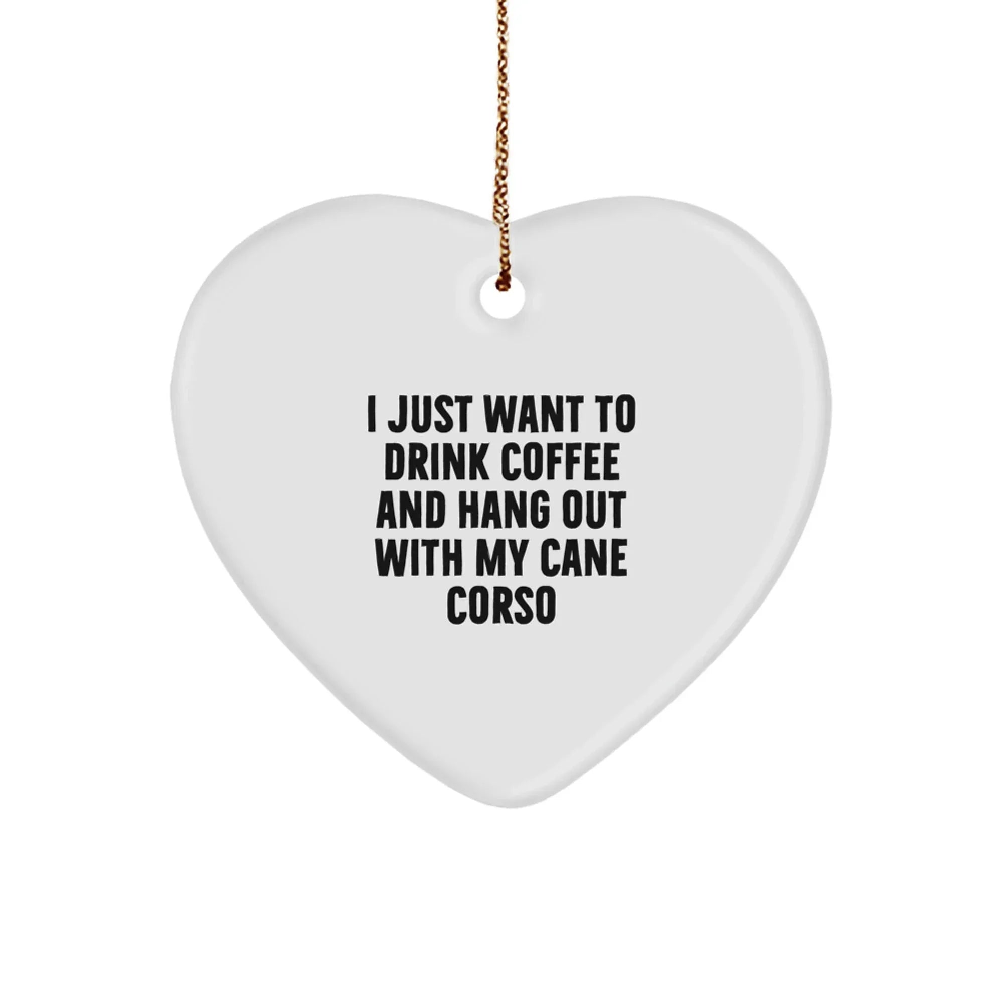 Cane Corso Dog Heart Christmas Tree Ornament