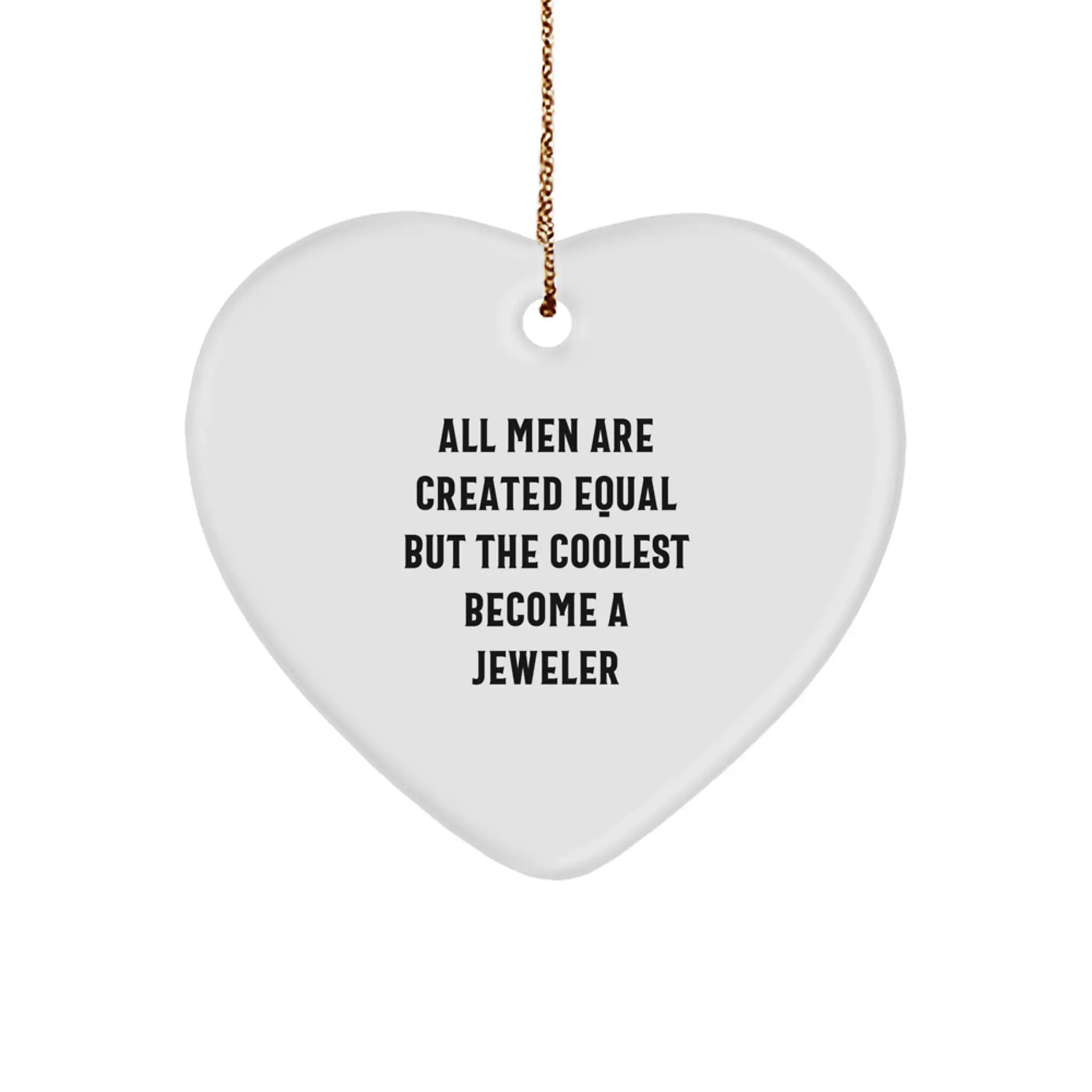 Jeweler Keepsake Heart Ornament for Him Christmas Gift Durable MDF - Image 1