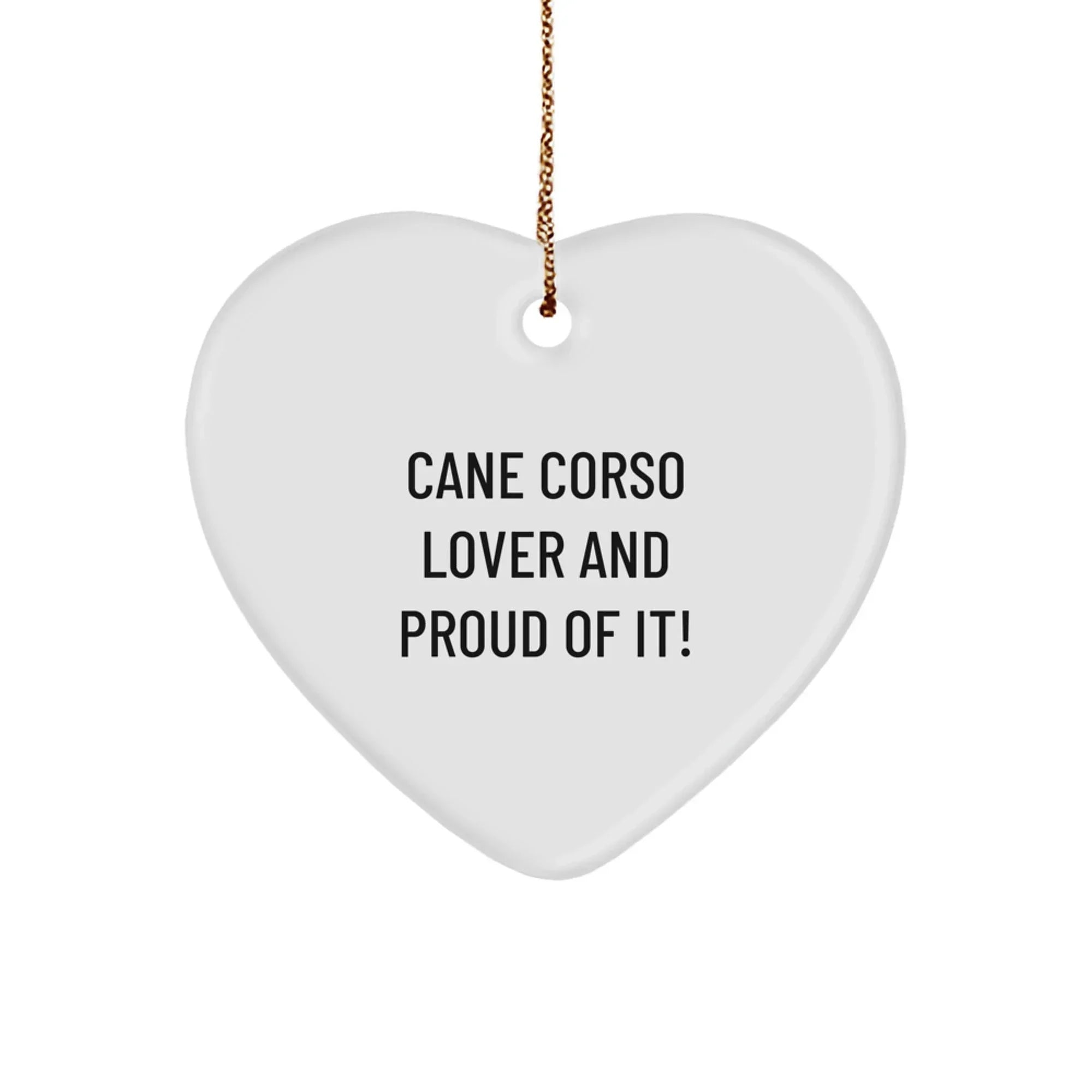 Cane Corso Lover Heart Ornament Gift for Dog Owners