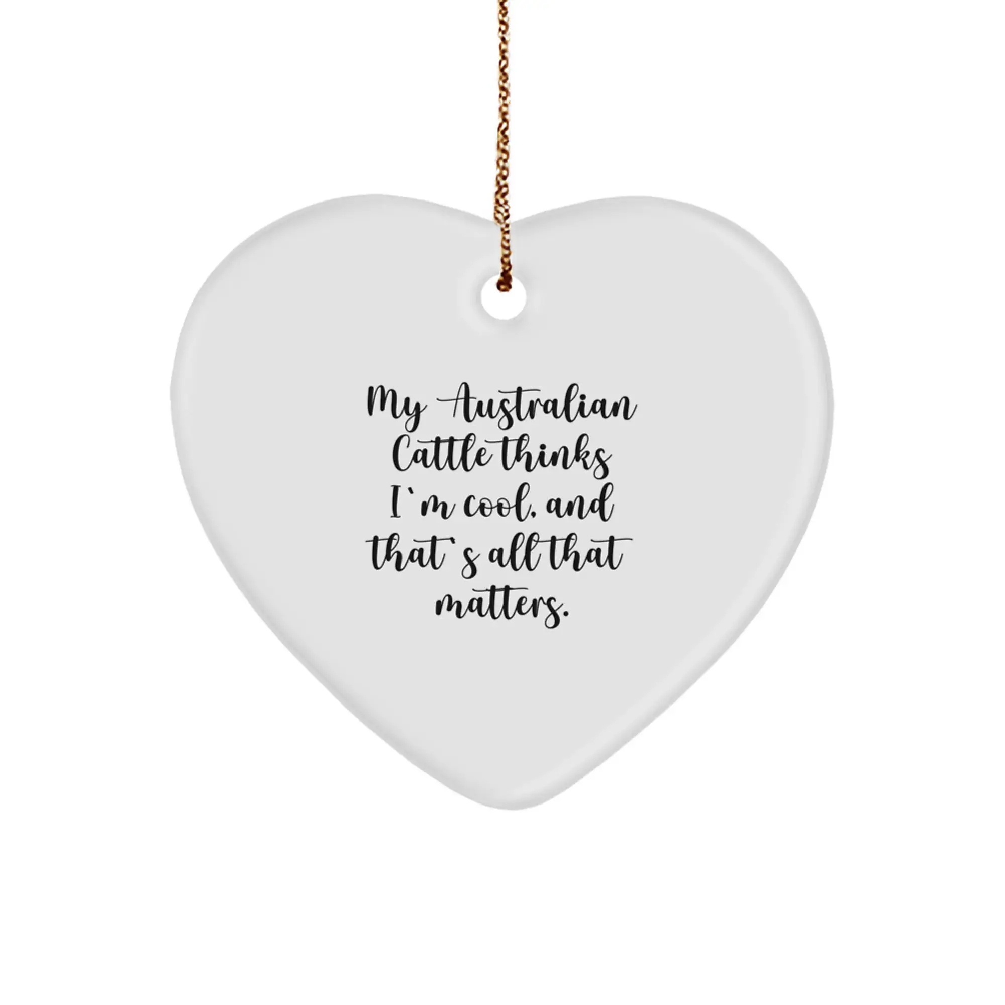 Funny Australian Cattle Dog Gifts for Men, Australian Cattle Dog Heart Ornament Christmas Unique Gifts from Family, Friends - Image 1
