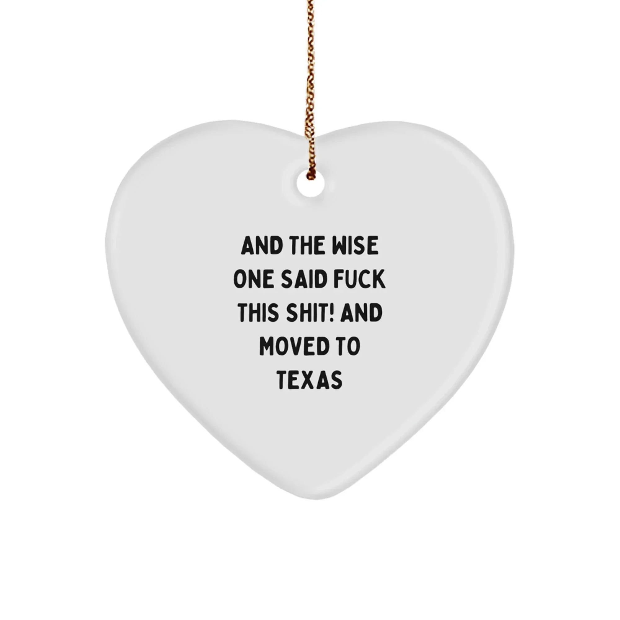 Funny Texas Heart Ornament Gift For Texans Friends Family And Coworkers