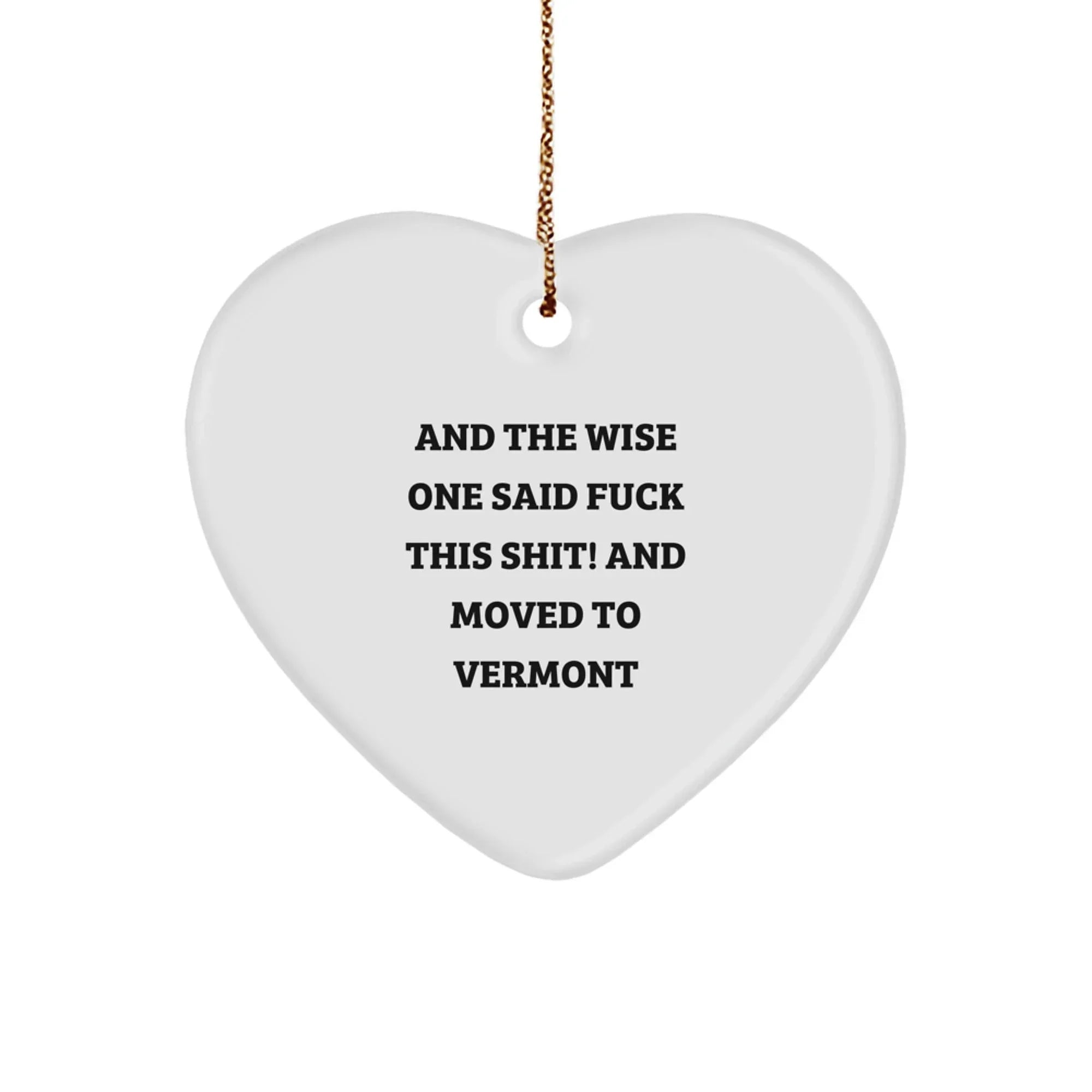 Funny Vermont Heart Ornaments Gift For Family Christmas Unique Idea