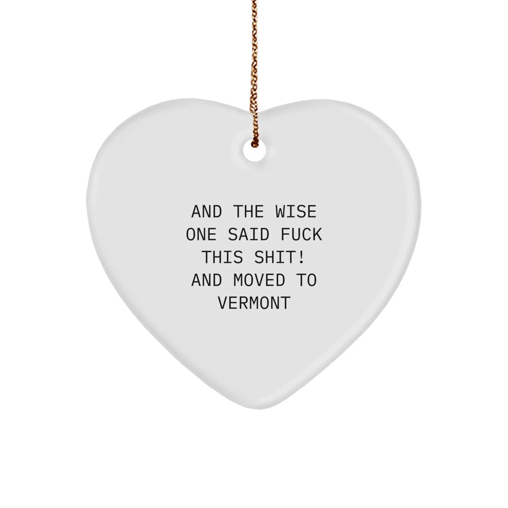 Vermont Heart Ornament Funny Gift For Vermont Lovers