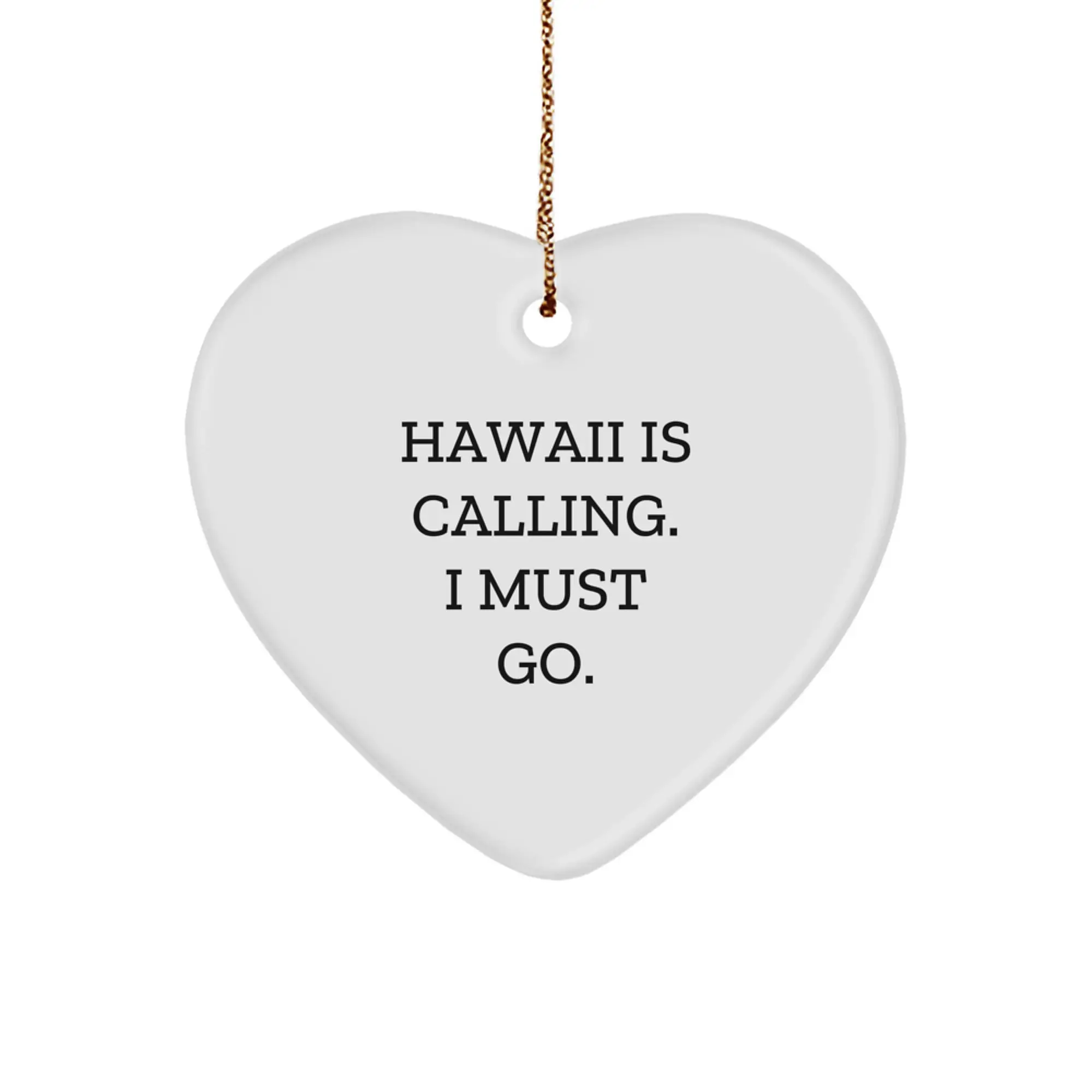 Funny Hawaii Heart Ornament Gifts from Men to Friends for Christmas Unique - Image 1