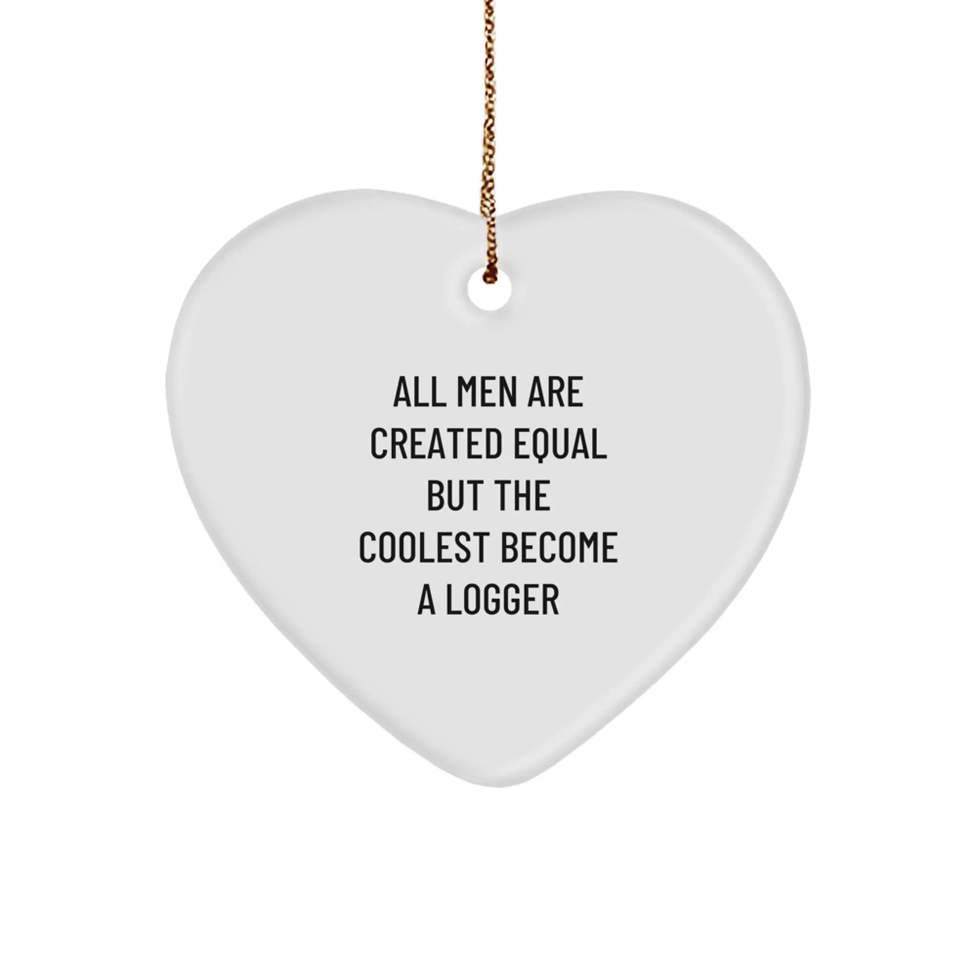 Logger Heart Christmas Ornament Durable Premium Idea Gift for Coworkers - Image 1