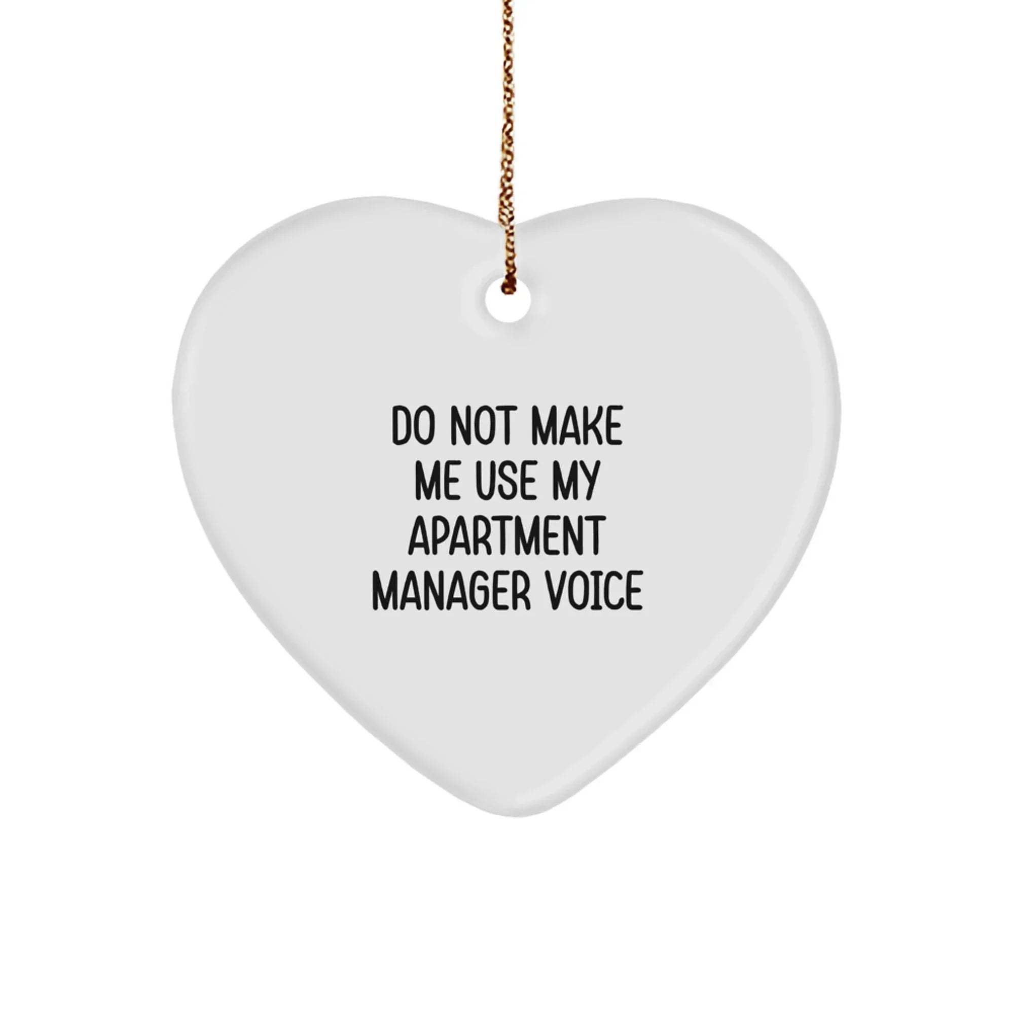 Funny Heart Ornament Gifts from Friends for Apartment Manager - Christmas Unique Gifts