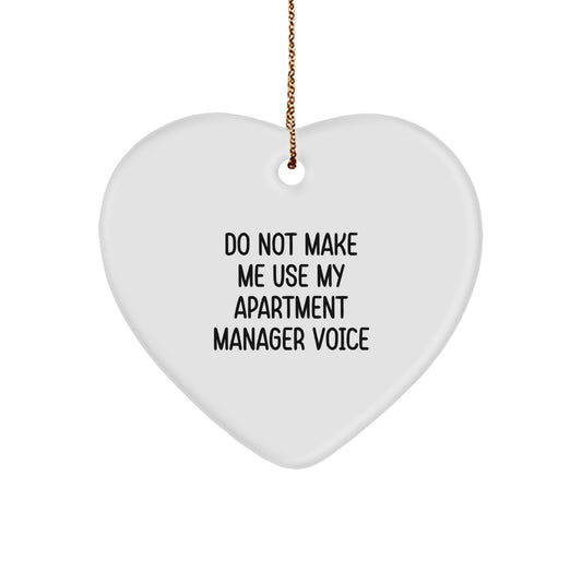 Funny Heart Ornament Gifts from Friends for Apartment Manager - Christmas Unique Gifts - Image 1