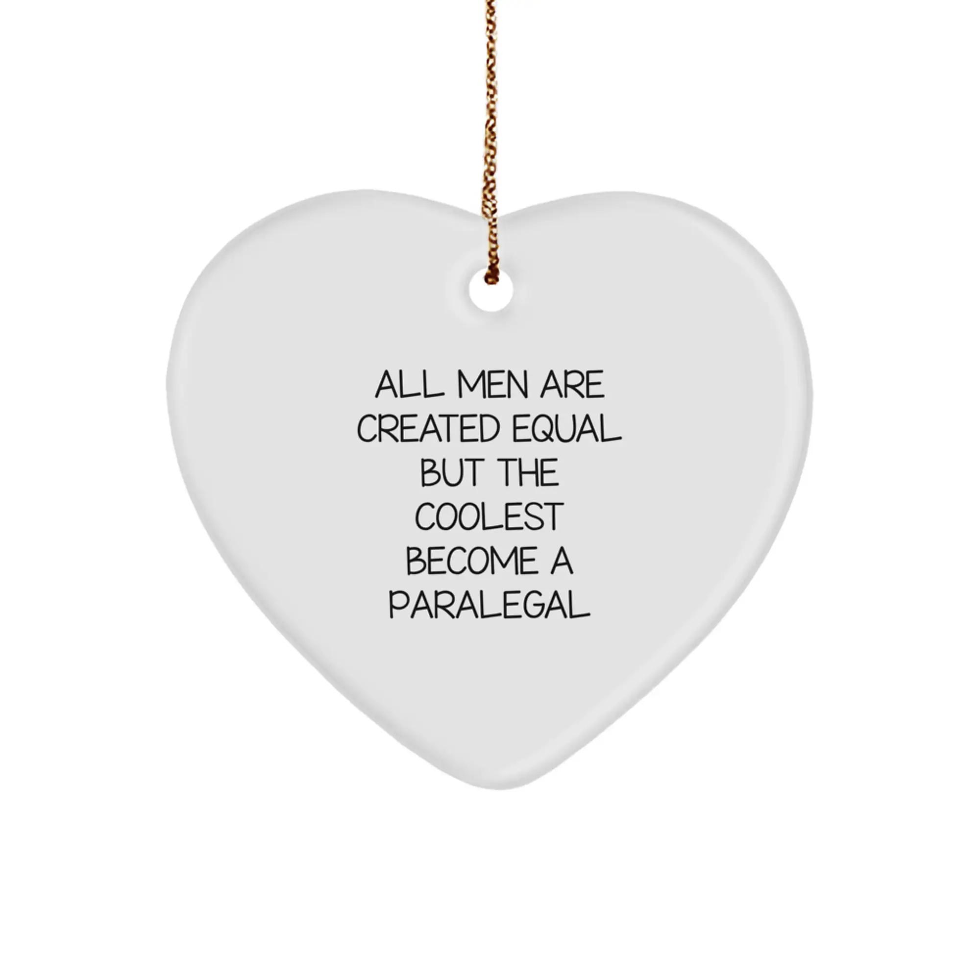 Christmas Gift Heart Ornament for Her Present Paralegal Keepsake - Image 1