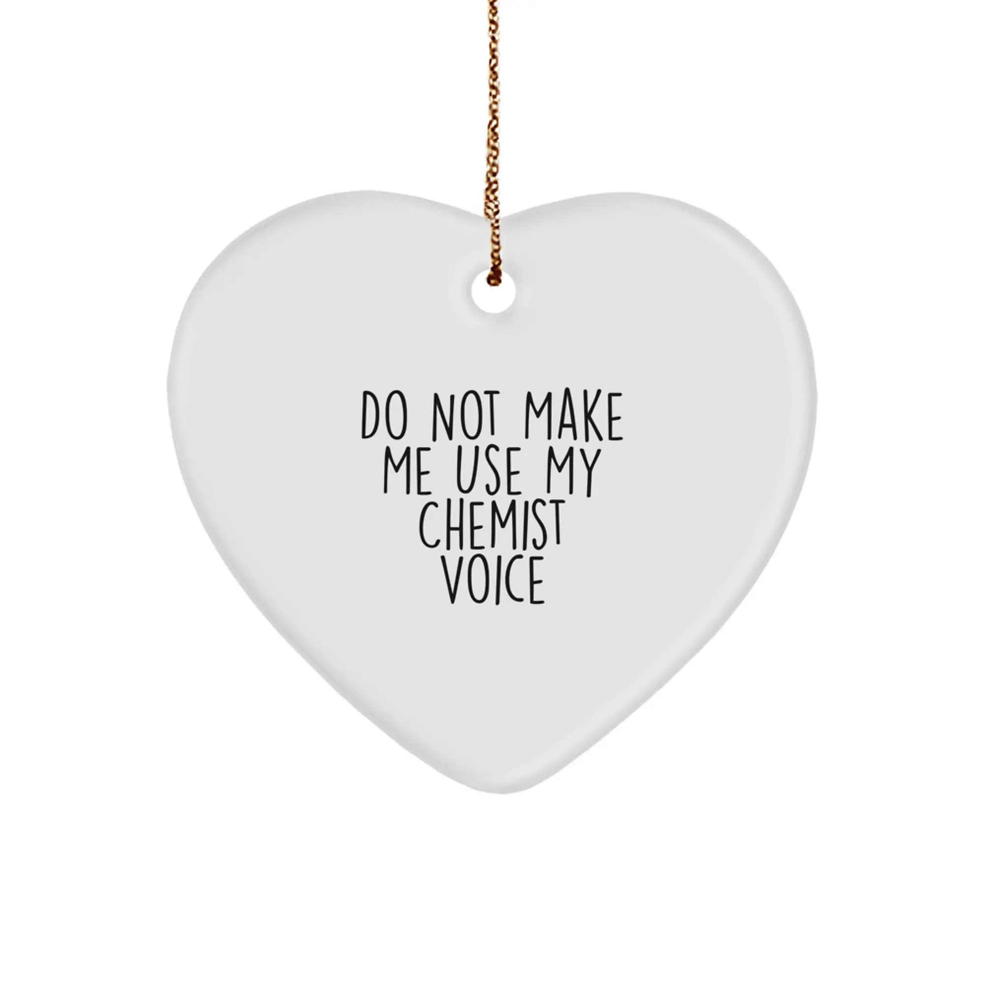 Witty Chemist Heart Ornament for Friends Novelty Keepsake Christmas Gift - Image 1
